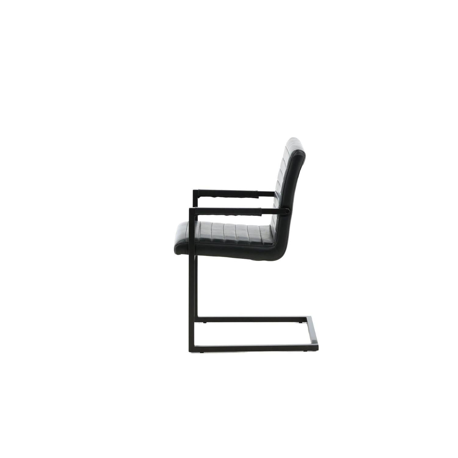 2er-Set Freischwinger Armlehnenstühle Karmstol - Schwarz-Freischwinger-Venture Home-le canapé