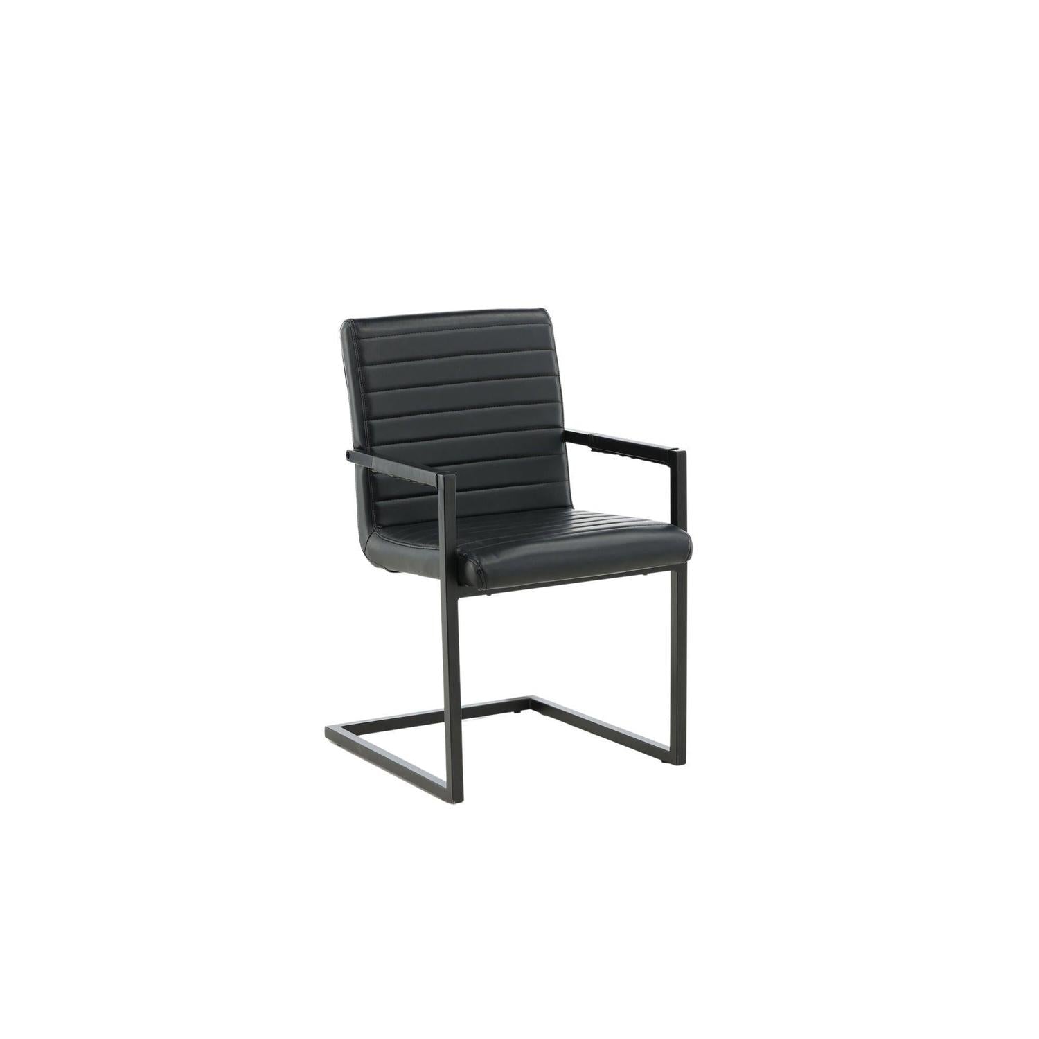 2er-Set Freischwinger Armlehnenstühle Karmstol - Schwarz-Freischwinger-Venture Home-le canapé