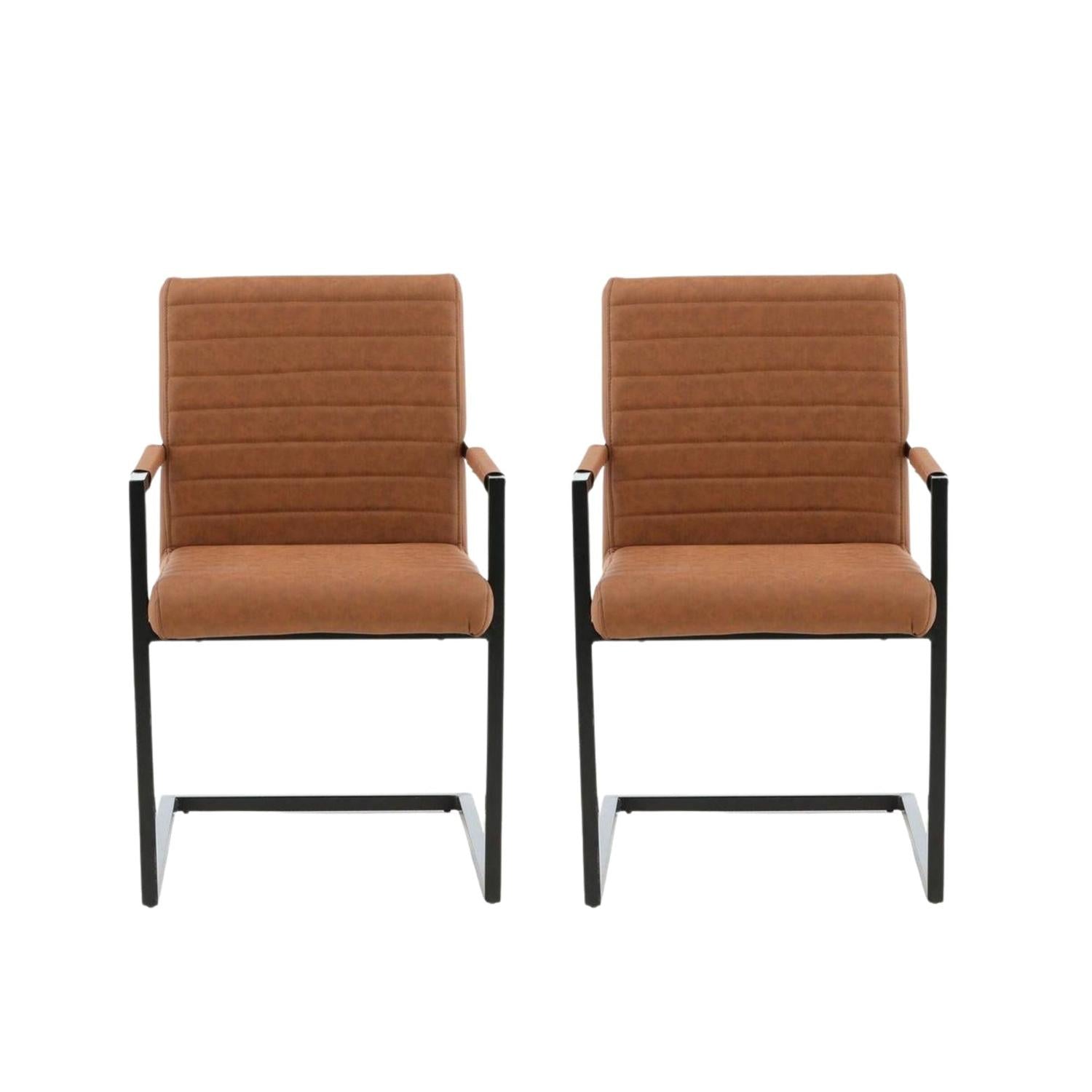 2er-Set Freischwinger Art - Braun-Freischwinger-Venture Home-le canapé