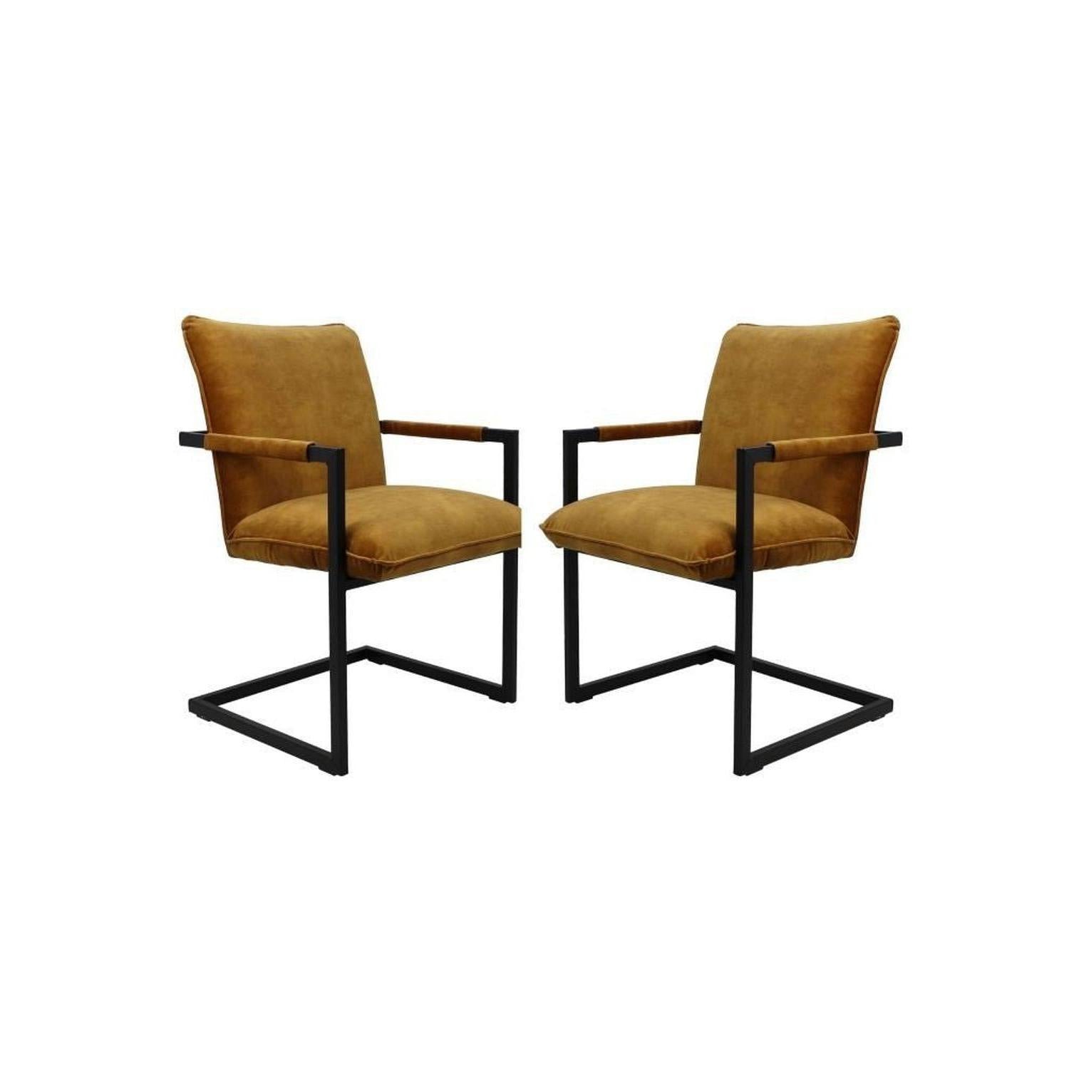 2er-Set Freischwinger Boston - Gold-Freischwinger-HSM Collection-le canapé