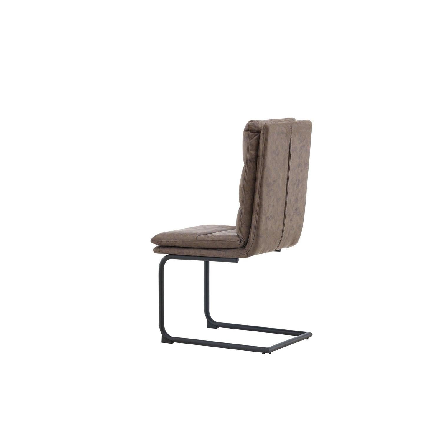 2er-Set Freischwinger Zizo aus Mikrofaser - Braun-Freischwinger-Venture Home-le canapé