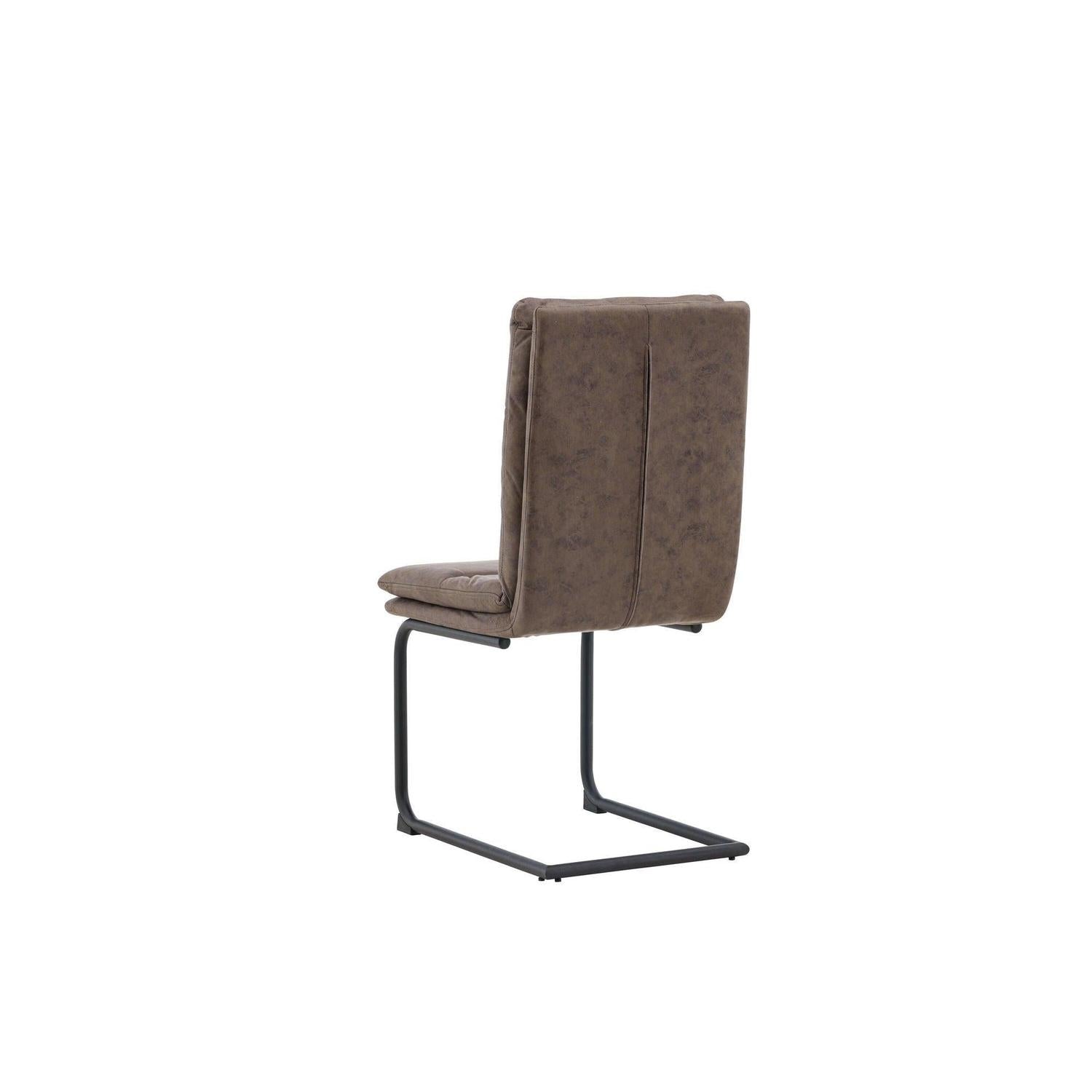 2er-Set Freischwinger Zizo aus Mikrofaser - Braun-Freischwinger-Venture Home-le canapé