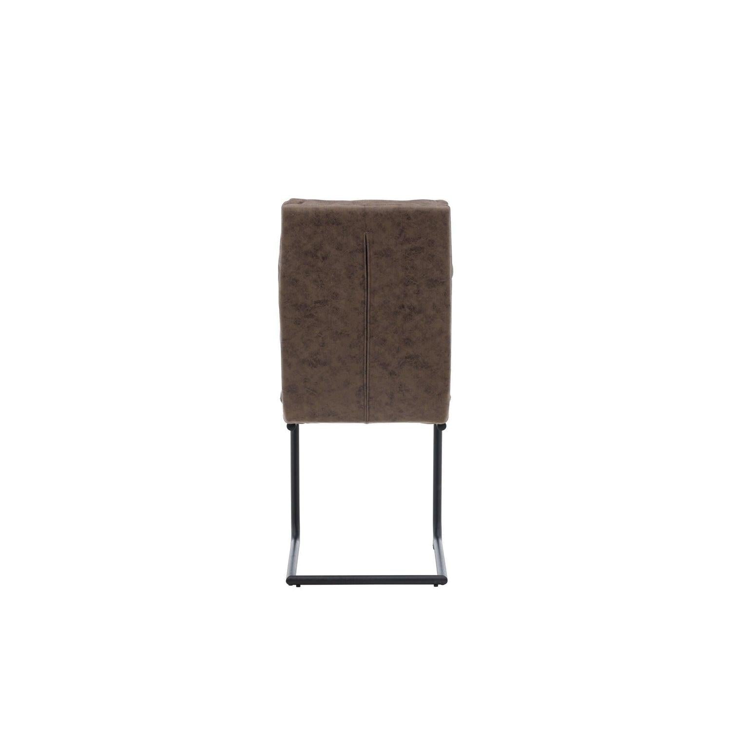 2er-Set Freischwinger Zizo aus Mikrofaser - Braun-Freischwinger-Venture Home-le canapé
