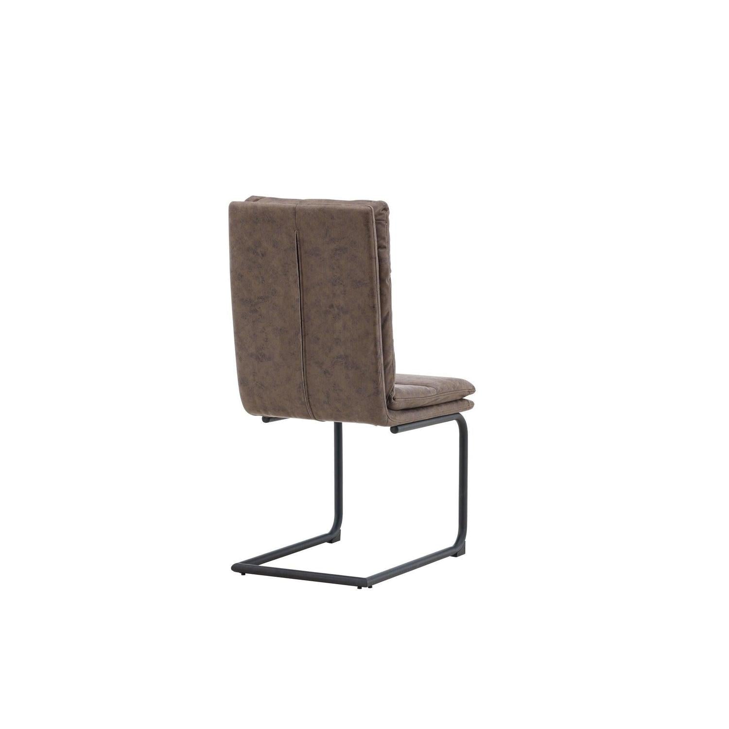 2er-Set Freischwinger Zizo aus Mikrofaser - Braun-Freischwinger-Venture Home-le canapé