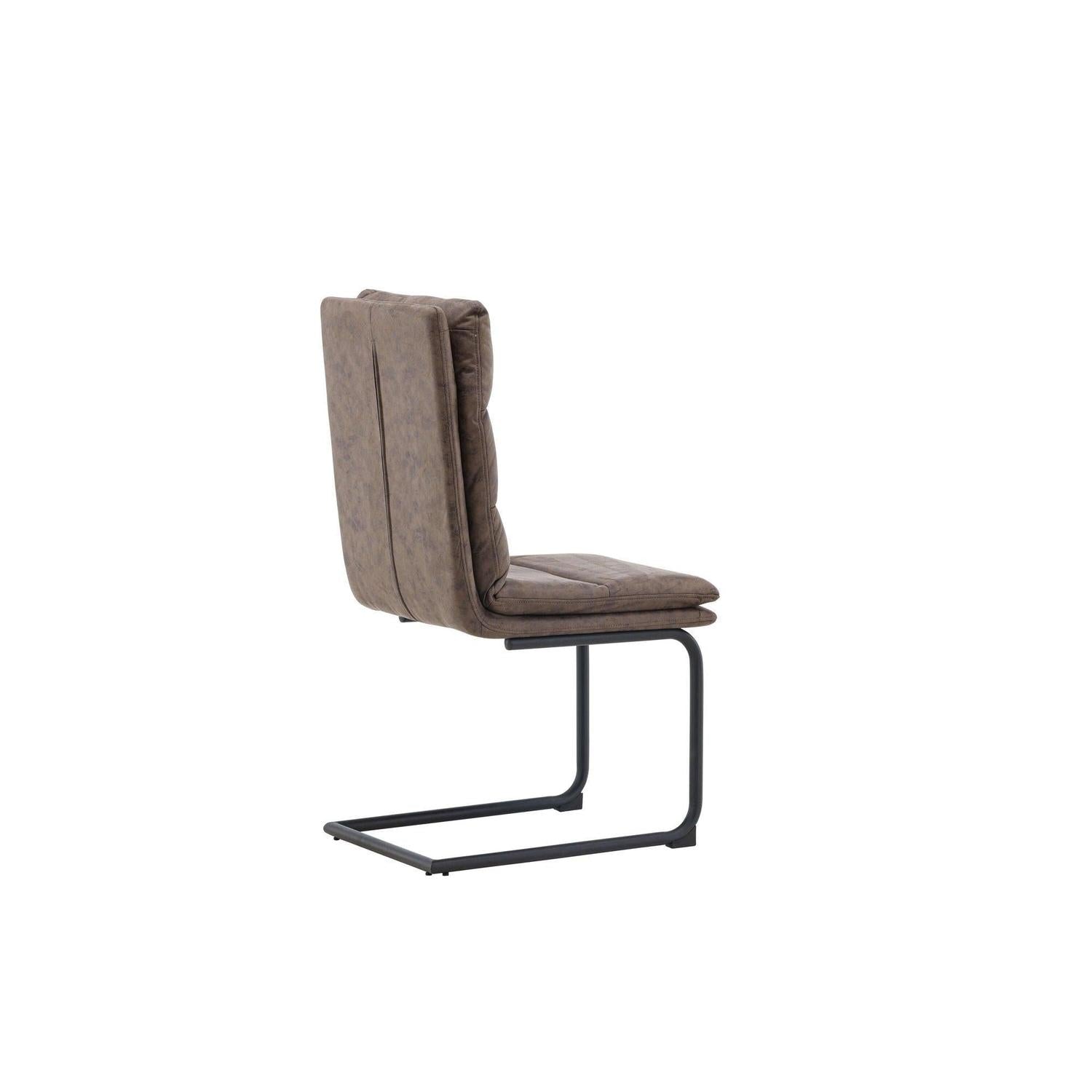 2er-Set Freischwinger Zizo aus Mikrofaser - Braun-Freischwinger-Venture Home-le canapé