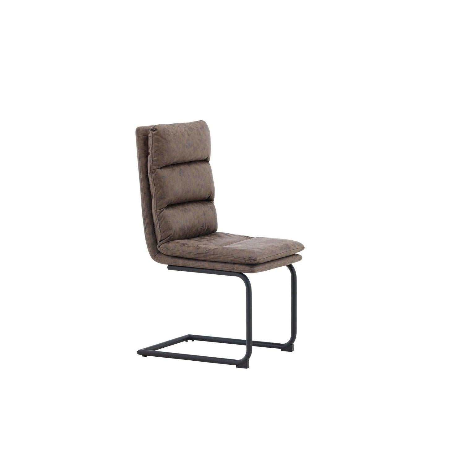 2er-Set Freischwinger Zizo aus Mikrofaser - Braun-Freischwinger-Venture Home-le canapé