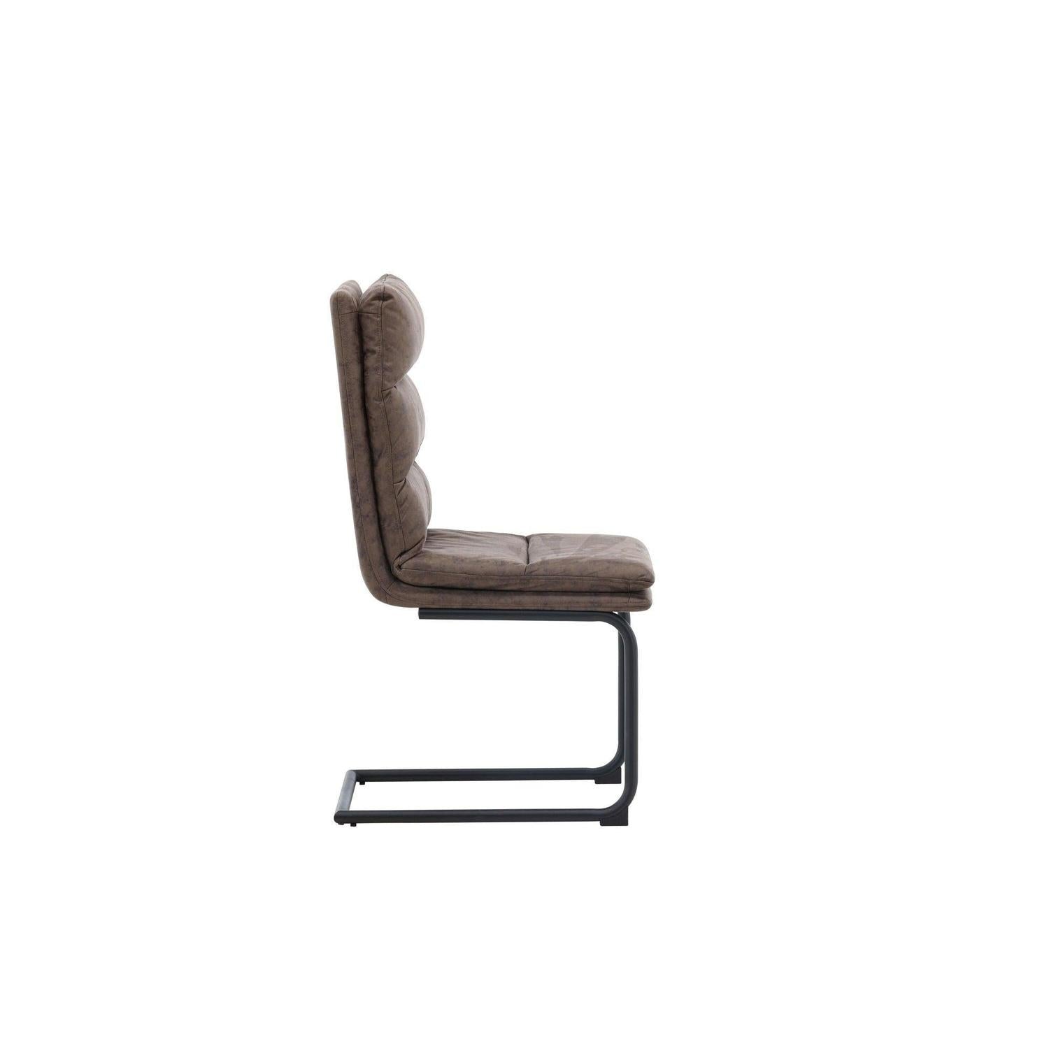 2er-Set Freischwinger Zizo aus Mikrofaser - Braun-Freischwinger-Venture Home-le canapé