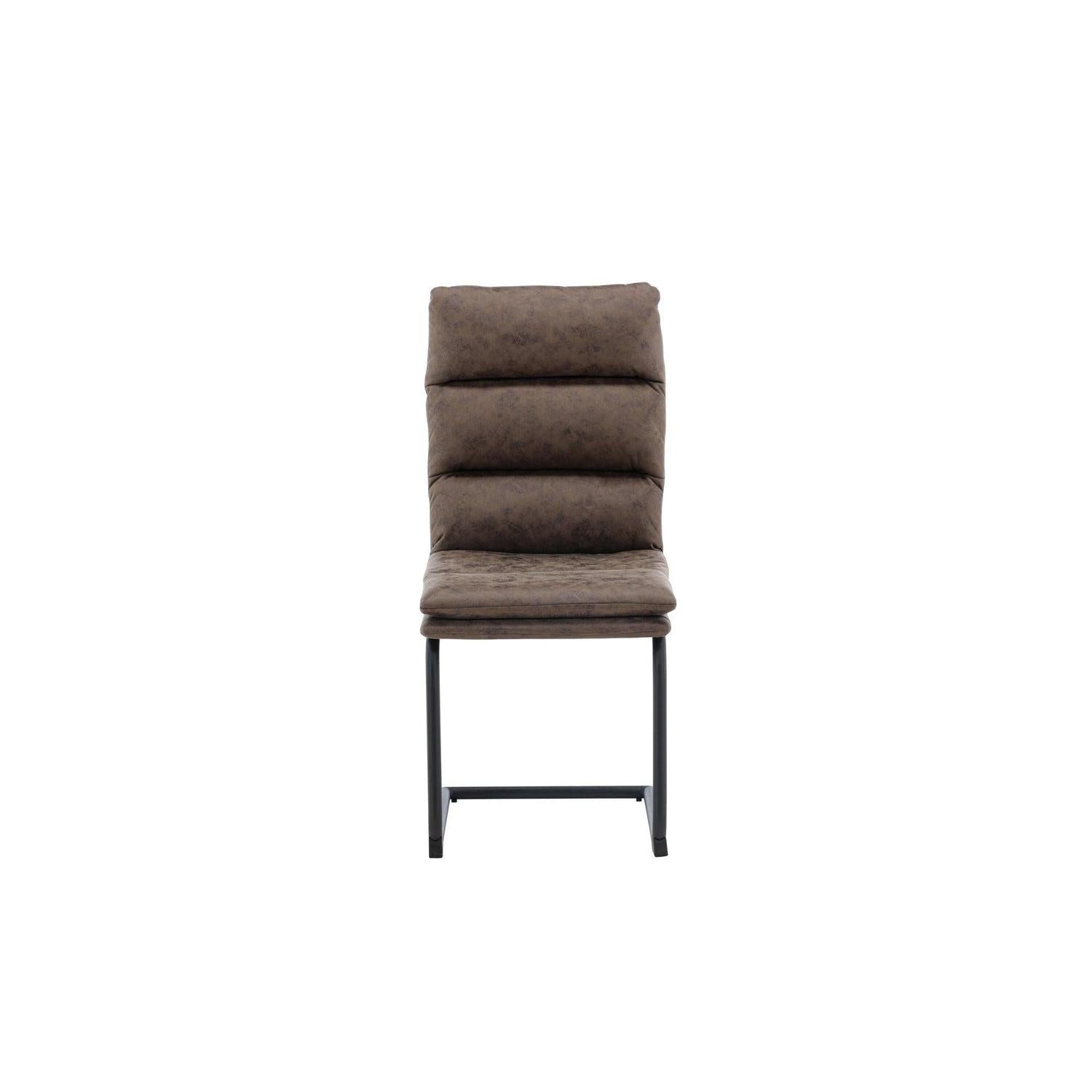 2er-Set Freischwinger Zizo aus Mikrofaser - Braun-Freischwinger-Venture Home-le canapé