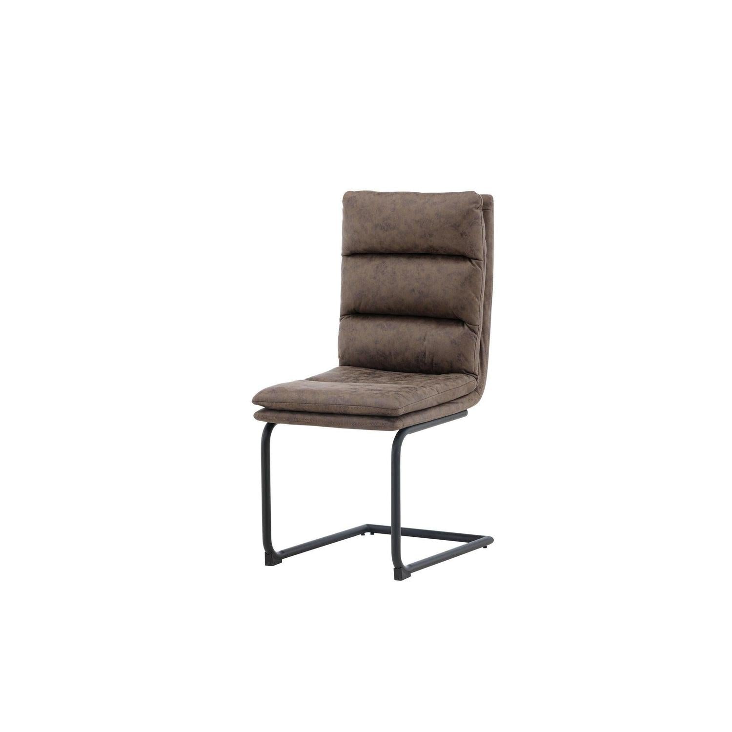2er-Set Freischwinger Zizo aus Mikrofaser - Braun-Freischwinger-Venture Home-le canapé