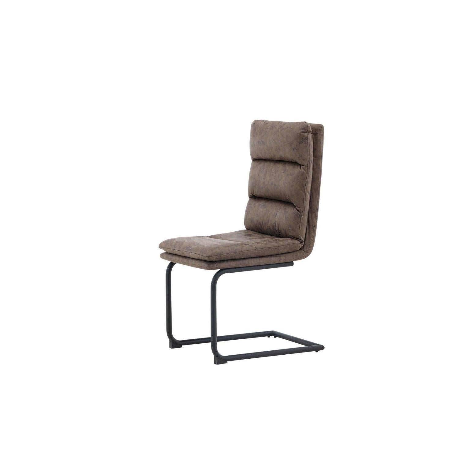 2er-Set Freischwinger Zizo aus Mikrofaser - Braun-Freischwinger-Venture Home-le canapé