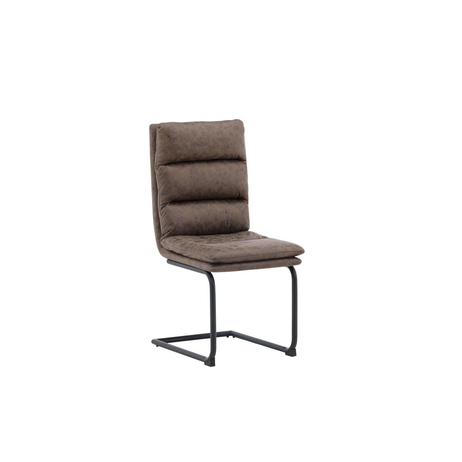 2er-Set Freischwinger Zizo aus Mikrofaser - Braun-Freischwinger-Venture Home-le canapé