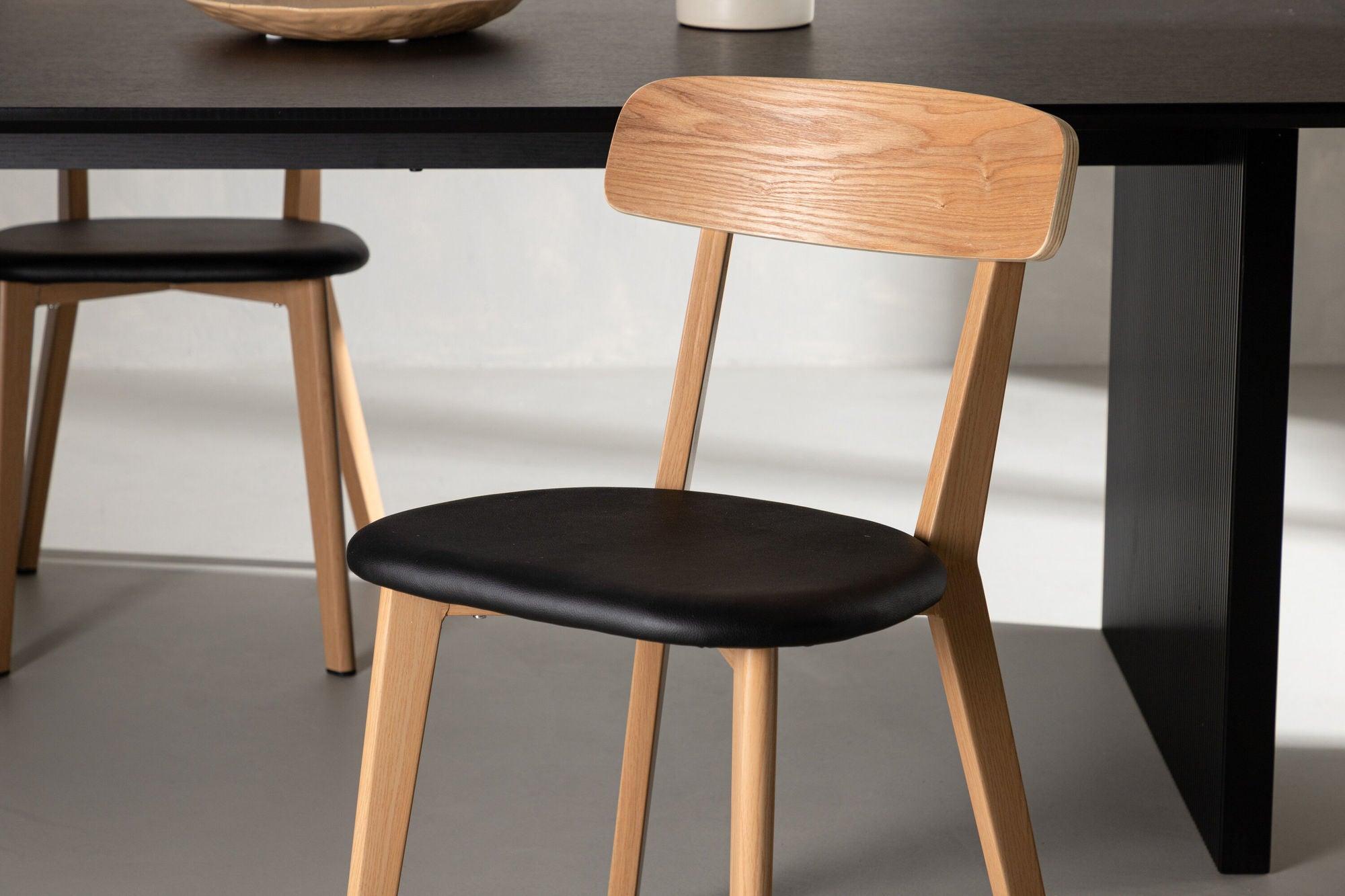 2er-Set Holzstühle Sanjos - Eiche Dekor