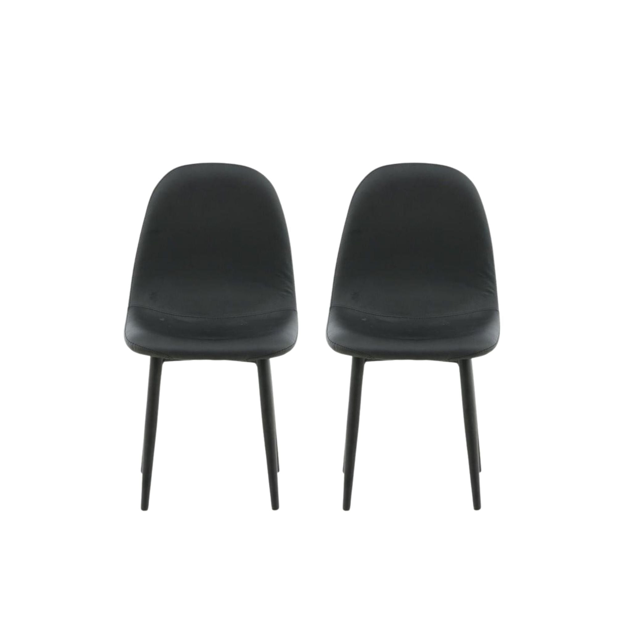 2er-Set Kinderstühle Polar aus Kunstleder - Schwarz-Kinderstuhl-Venture Home-le canapé