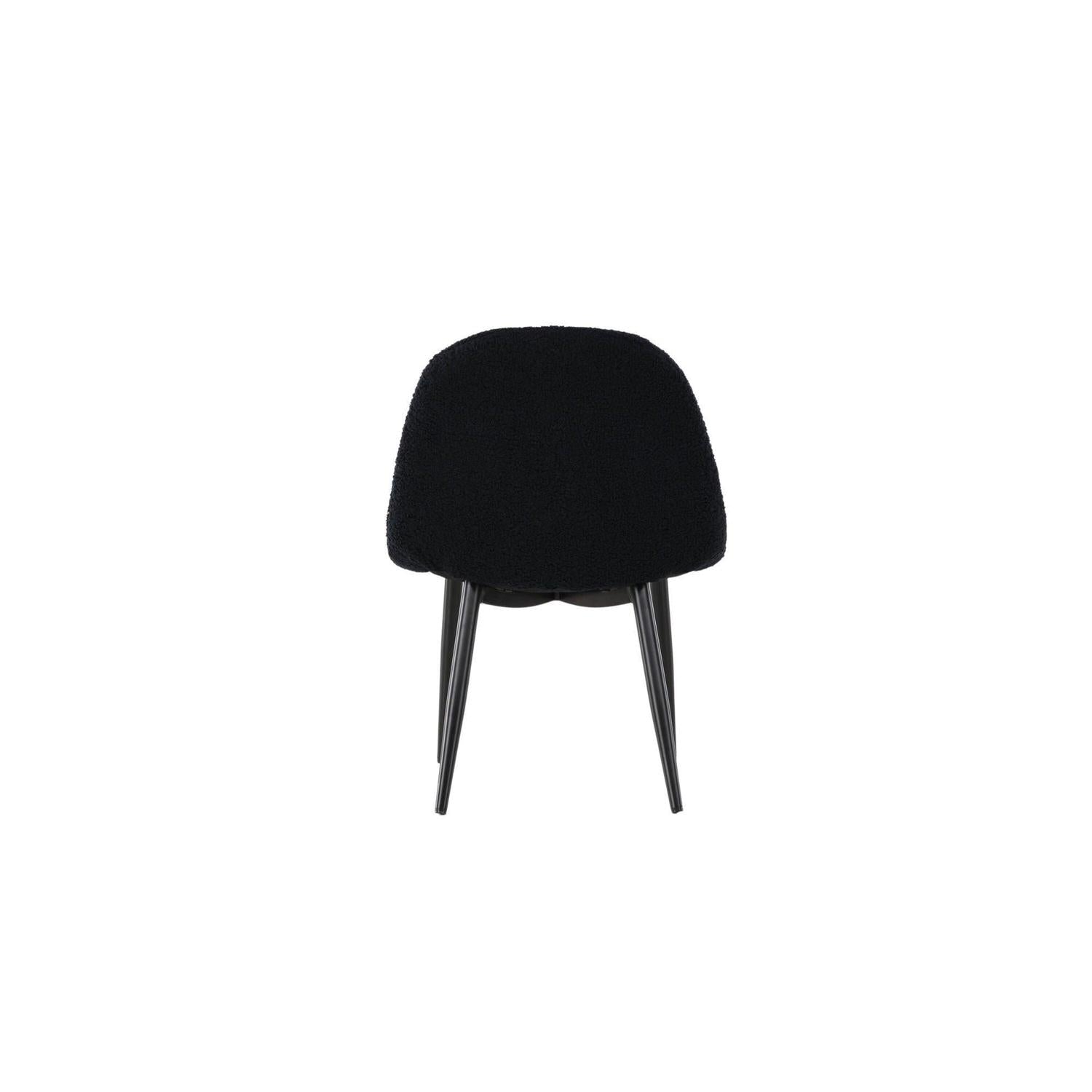 2er-Set Kinderstühle Polar aus Teddystoff (Bouclé) - Schwarz-Kinderstuhl-Venture Home-le canapé