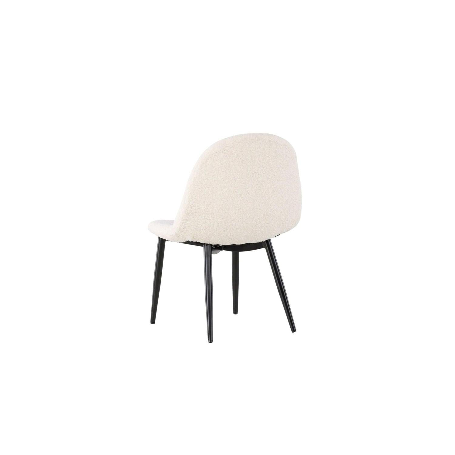 2er-Set Kinderstühle Polar aus Teddystoff (Bouclé) - Weiß-Kinderstuhl-Venture Home-le canapé