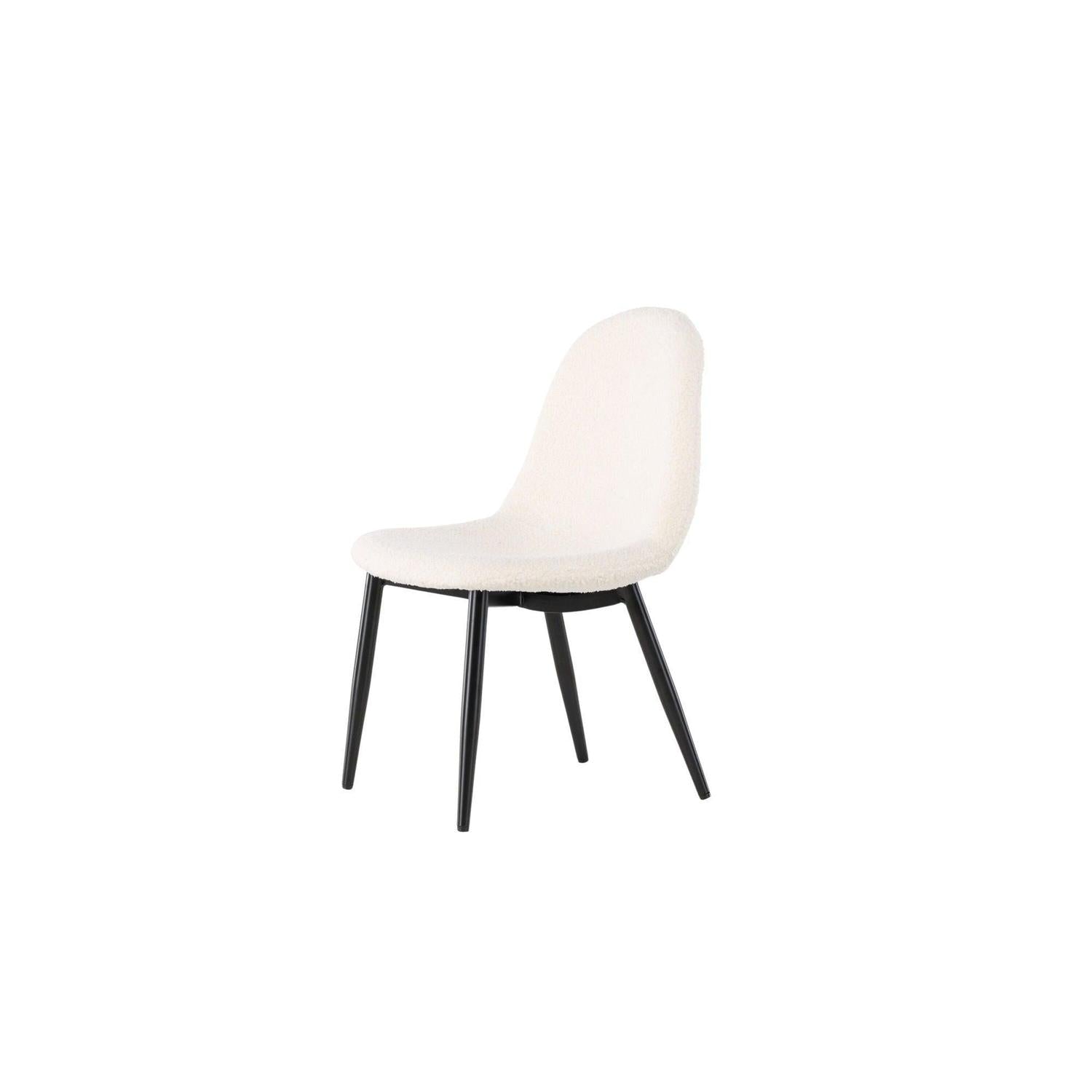 2er-Set Kinderstühle Polar aus Teddystoff (Bouclé) - Weiß-Kinderstuhl-Venture Home-le canapé