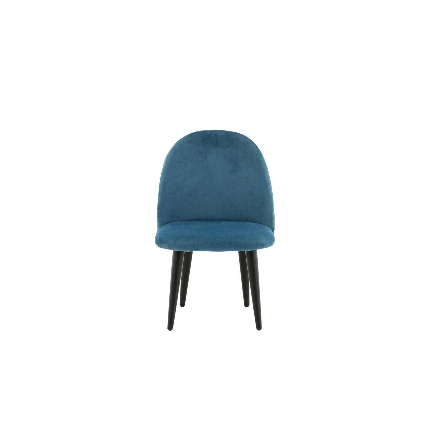 2er-Set Kinderstühle XXS aus Samt - Blau-Kinderstuhl-Venture Home-le canapé