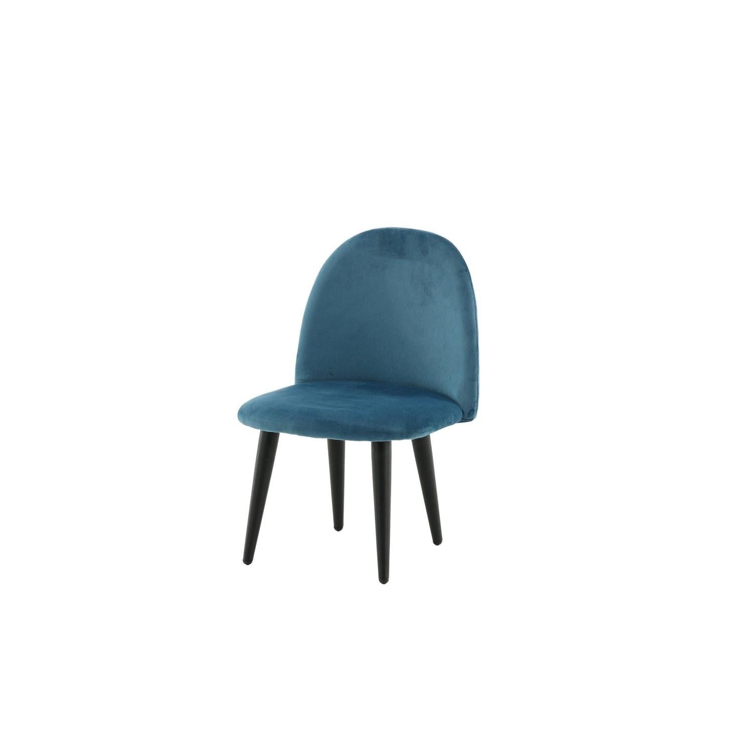 2er-Set Kinderstühle XXS aus Samt - Blau-Kinderstuhl-Venture Home-le canapé