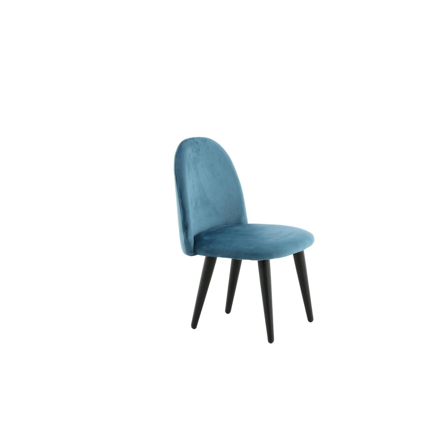2er-Set Kinderstühle XXS aus Samt - Blau-Kinderstühle-Venture Home-le canapé