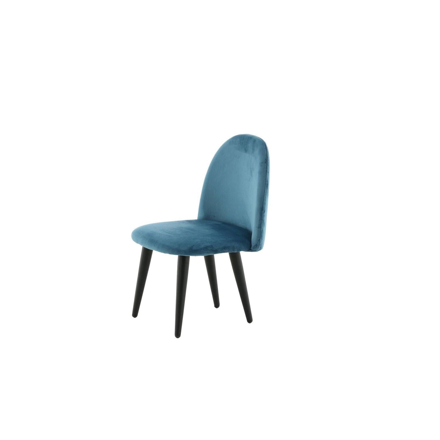 2er-Set Kinderstühle XXS aus Samt - Blau-Kinderstühle-Venture Home-le canapé