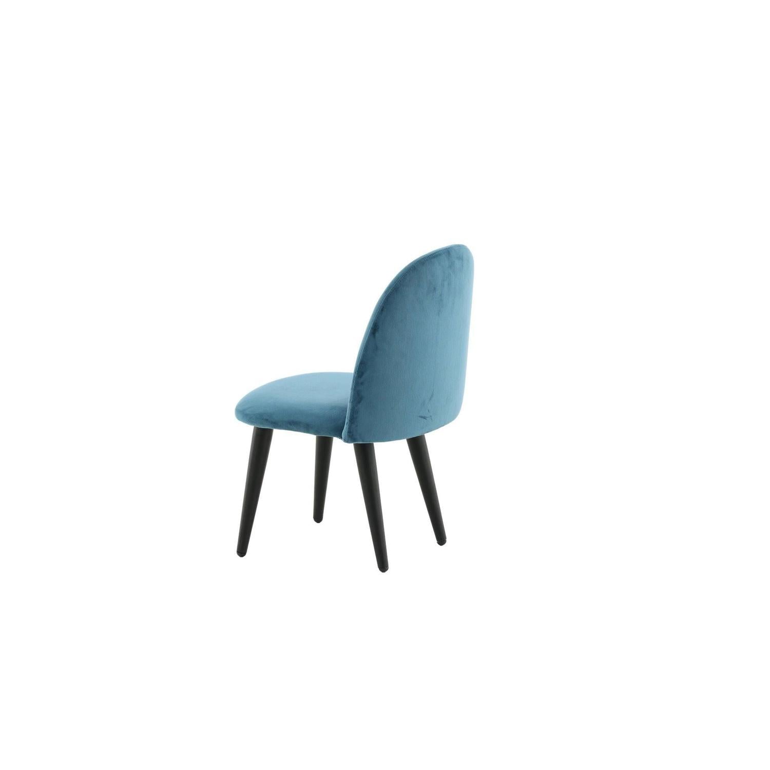 2er-Set Kinderstühle XXS aus Samt - Blau-Kinderstühle-Venture Home-le canapé