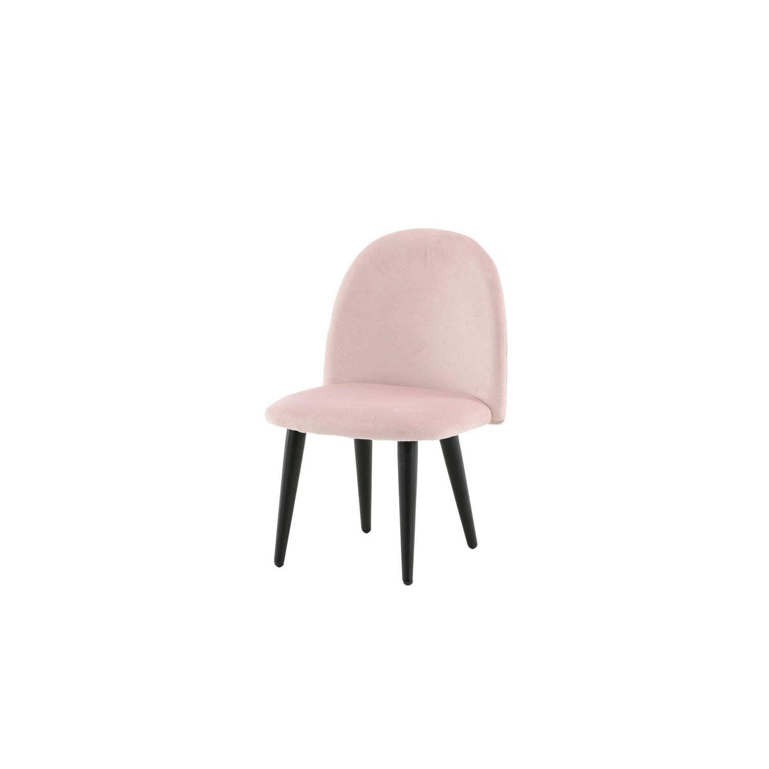 2er-Set Kinderstühle XXS aus Samt - Rosa-Kinderstuhl-Venture Home-le canapé