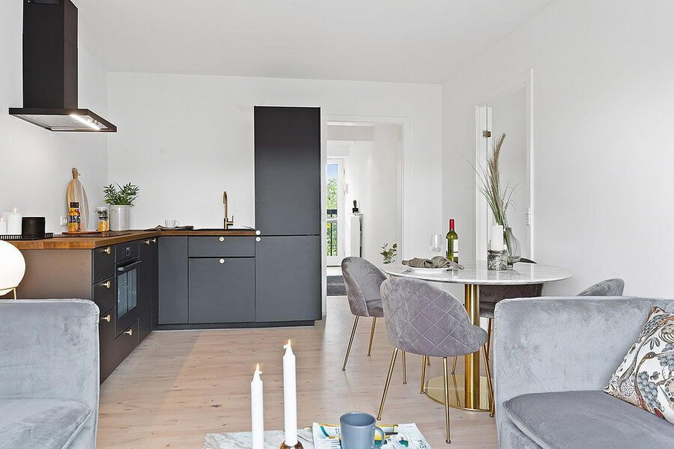2er - Set Polsterstuhl Geneve aus Samt - GrauPolsterstühle