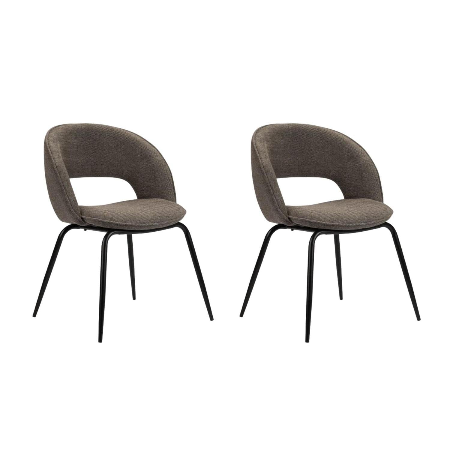 2er - Set Polsterstuhl Rainbow - Taupe8719172856651Polsterstühle