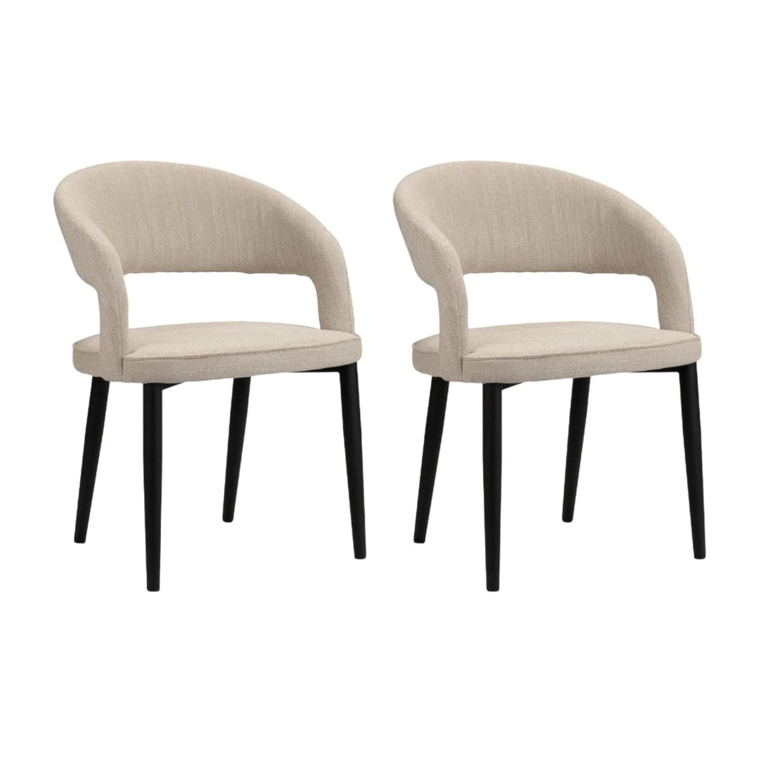 2er - Set Polsterstuhl Tusk - Beige (feuerhemmender Stoff)8719172855388Polsterstühle