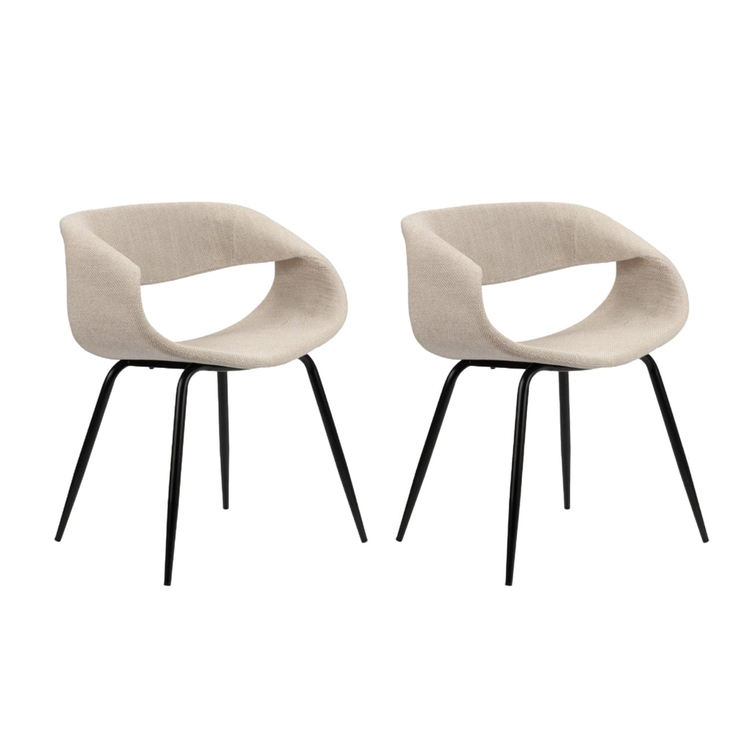2er - Set Polsterstuhl Wal - Beige8719172856699Polsterstühle