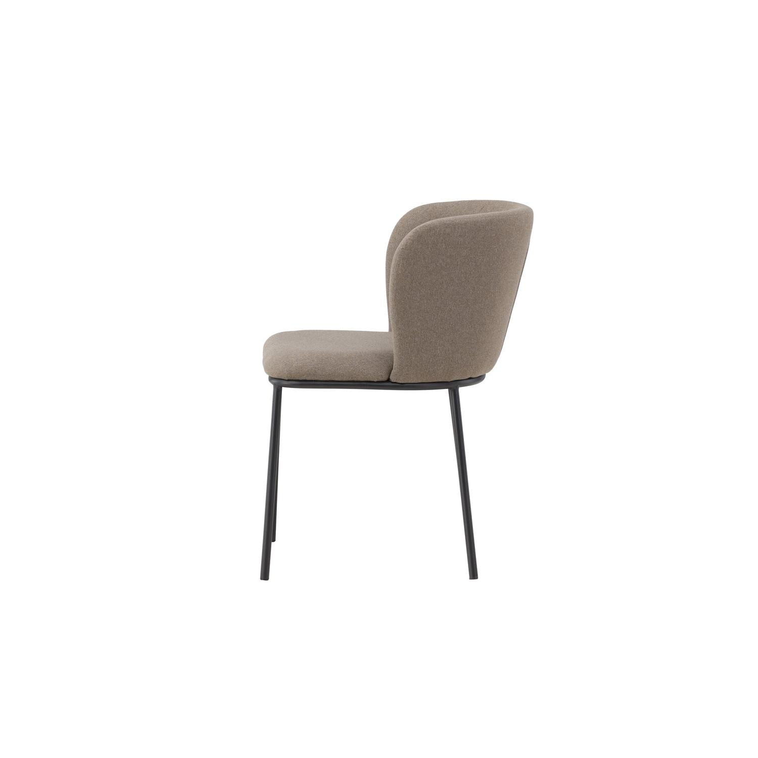 2er-Set Polsterstühle Edina aus Leinen - Braun-Polsterstühle-Venture Home-le canapé