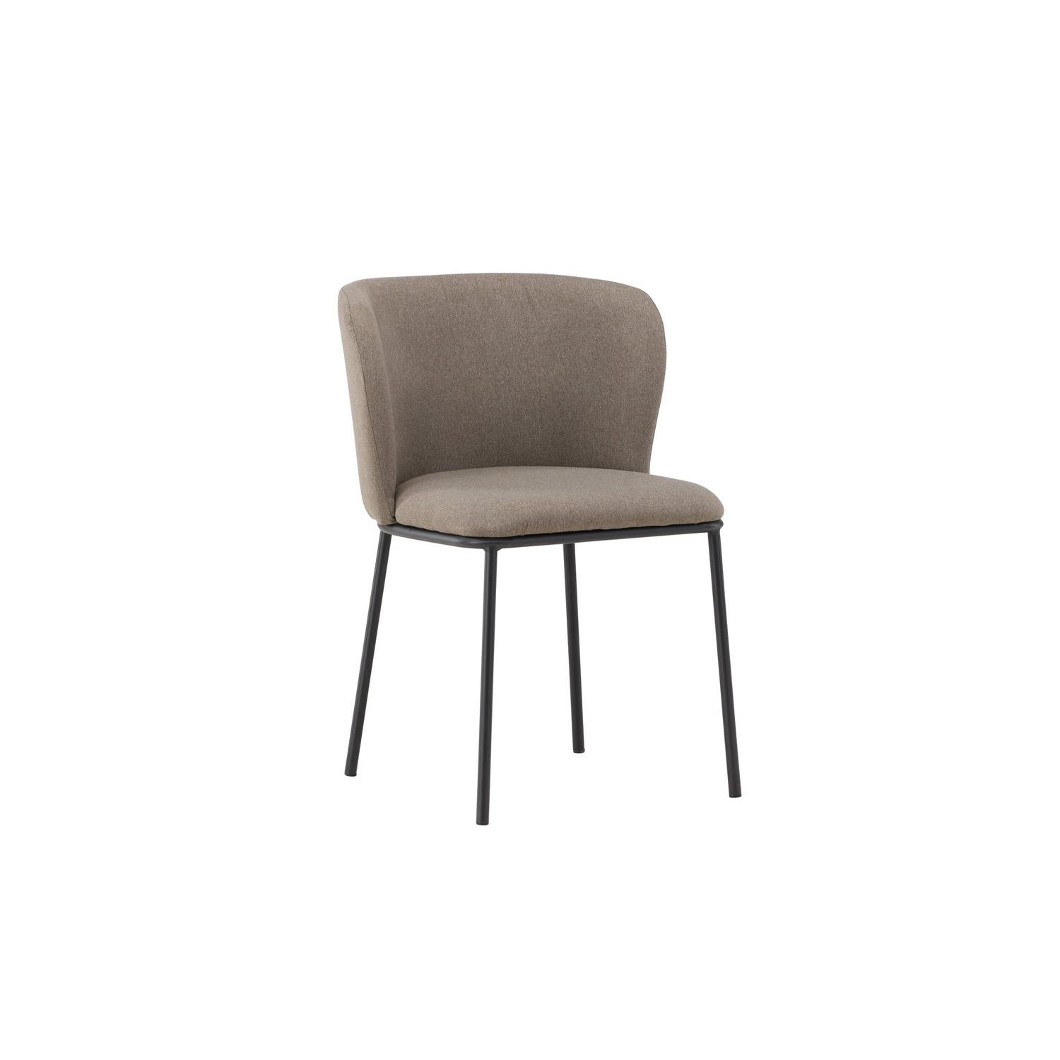 2er-Set Polsterstühle Edina aus Leinen - Braun-Polsterstühle-Venture Home-le canapé