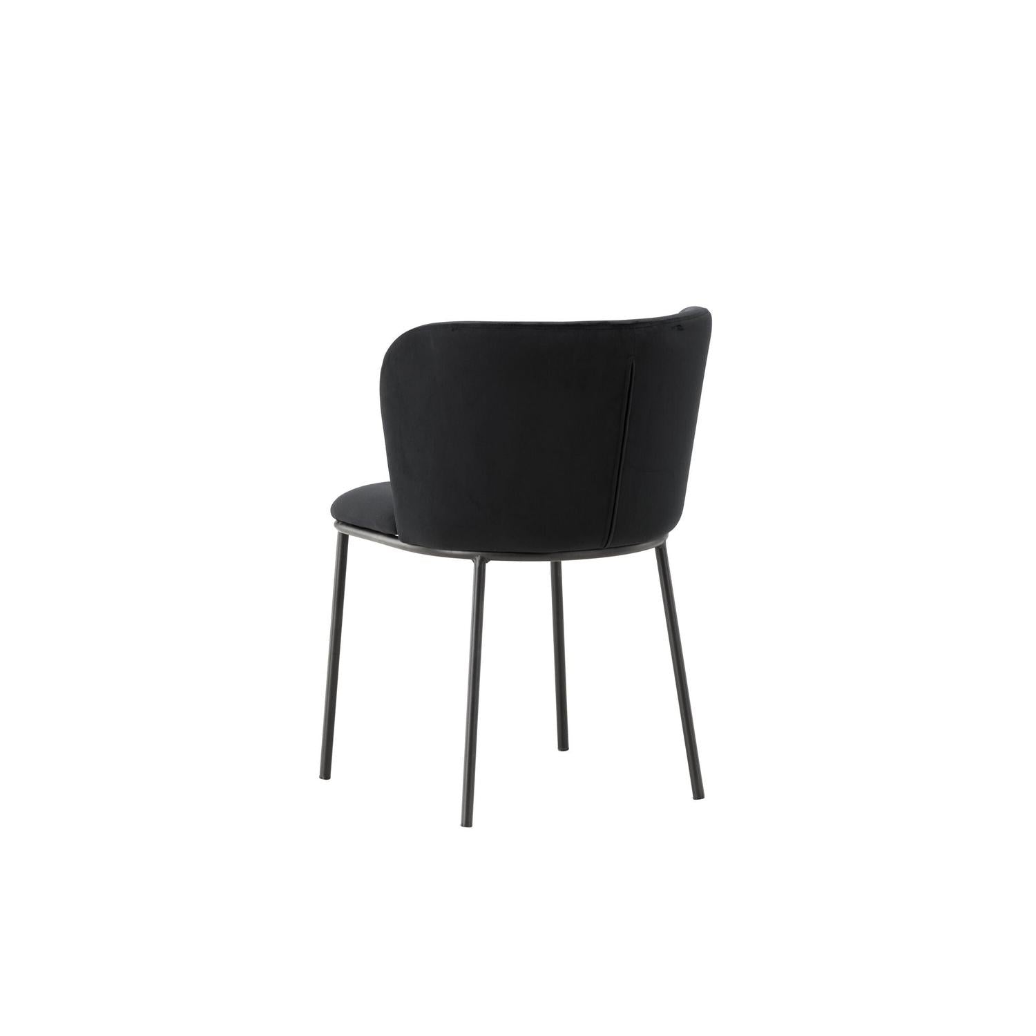 2er-Set Polsterstühle Edina aus Samt - Schwarz-Polsterstühle-Venture Home-le canapé