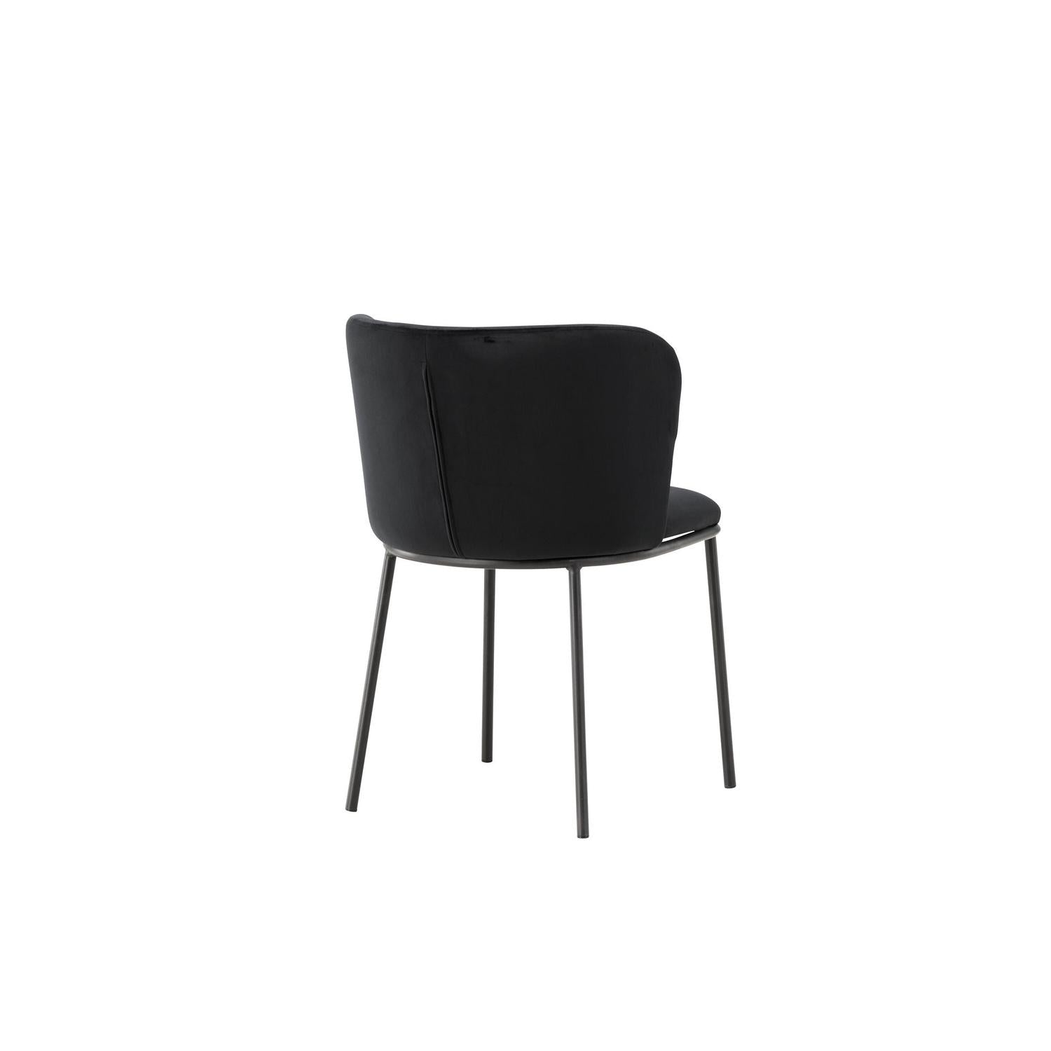 2er-Set Polsterstühle Edina aus Samt - Schwarz-Polsterstühle-Venture Home-le canapé