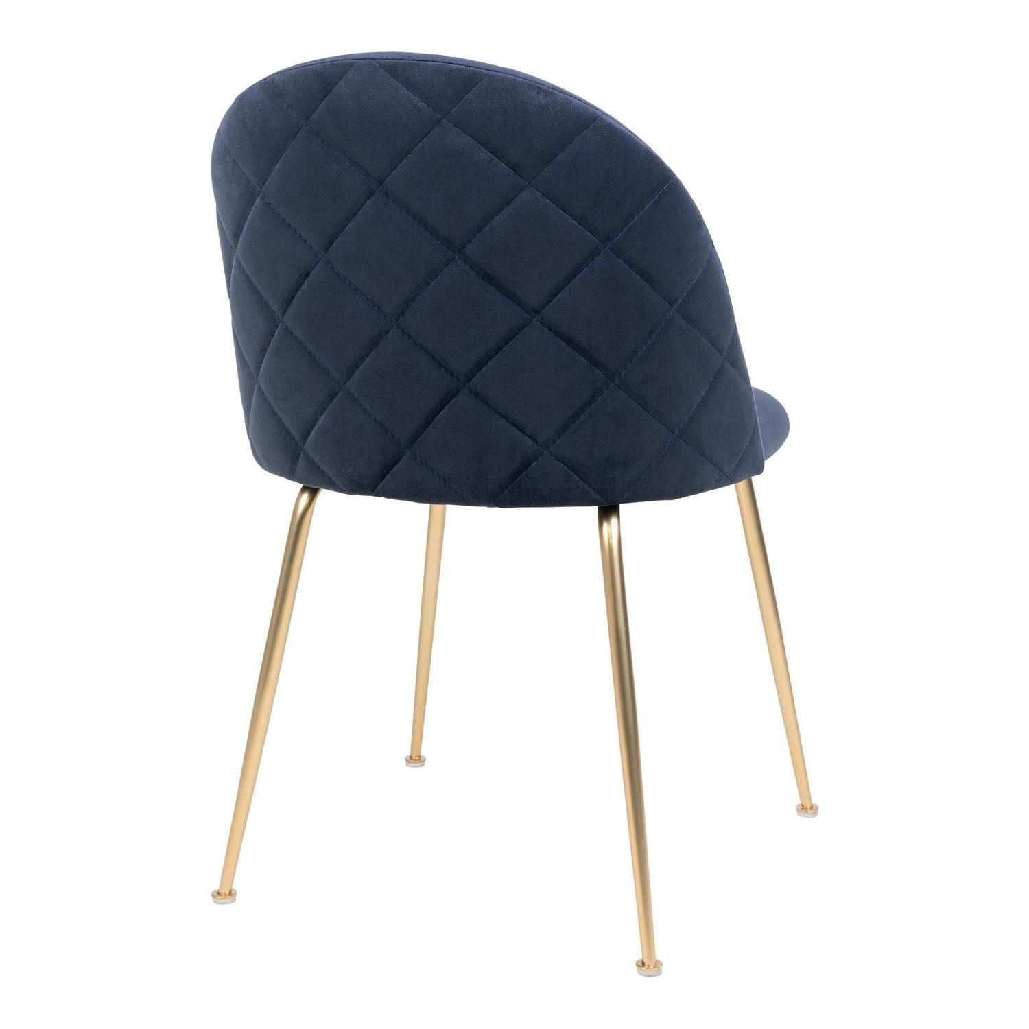 2er-Set Polsterstühle Geneve aus Samt - Blau-Polsterstühle-House Nordic-le canapé