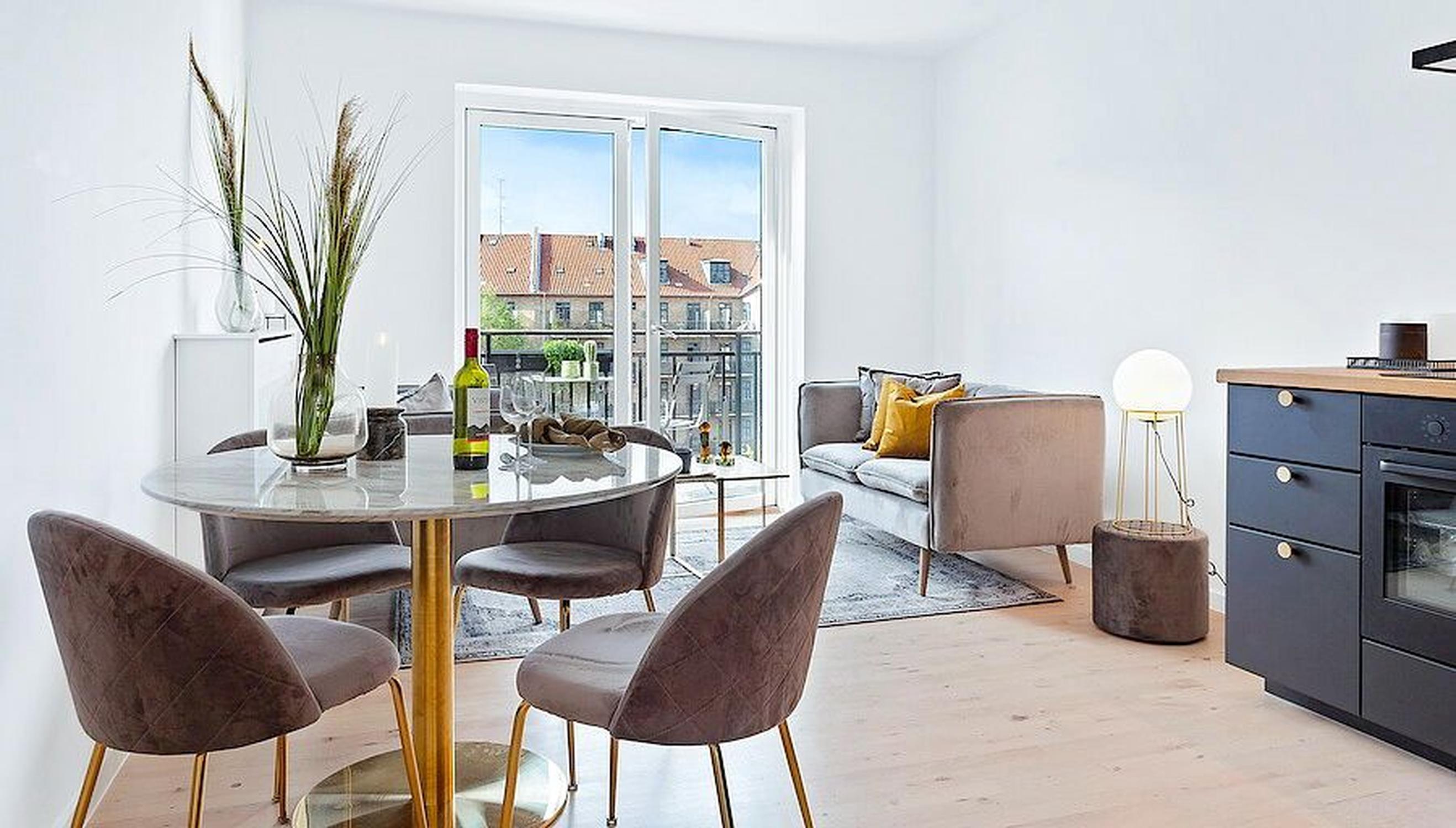 2er-Set Polsterstühle Geneve aus Samt - Grau-Polsterstühle-House Nordic-le canapé