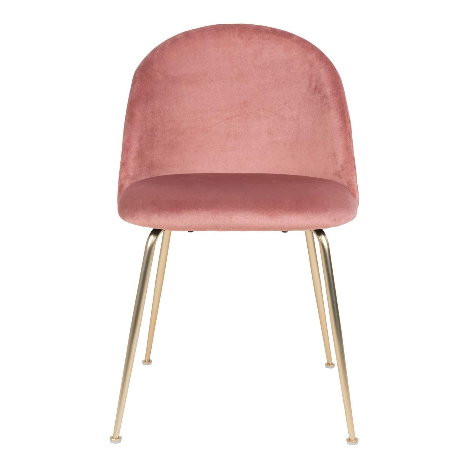 2er-Set Polsterstühle Geneve aus Samt - Rosa-Polsterstühle-House Nordic-le canapé