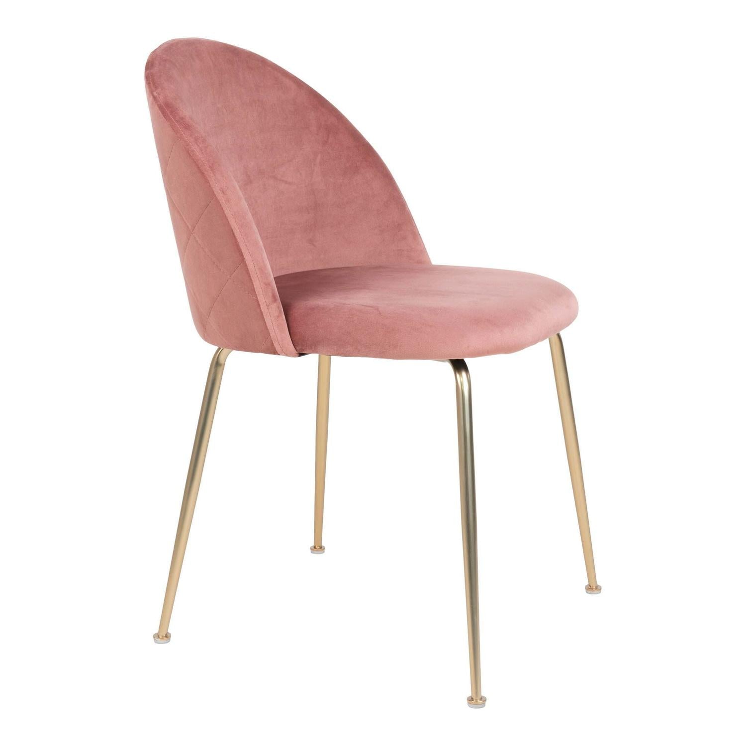 2er-Set Polsterstühle Geneve aus Samt - Rosa-Polsterstühle-House Nordic-le canapé
