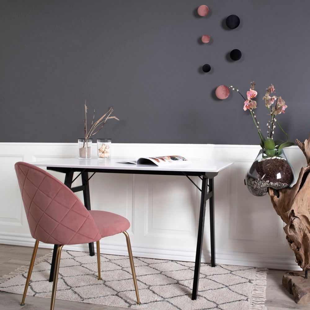 2er-Set Polsterstühle Geneve aus Samt - Rosa-Polsterstühle-House Nordic-le canapé