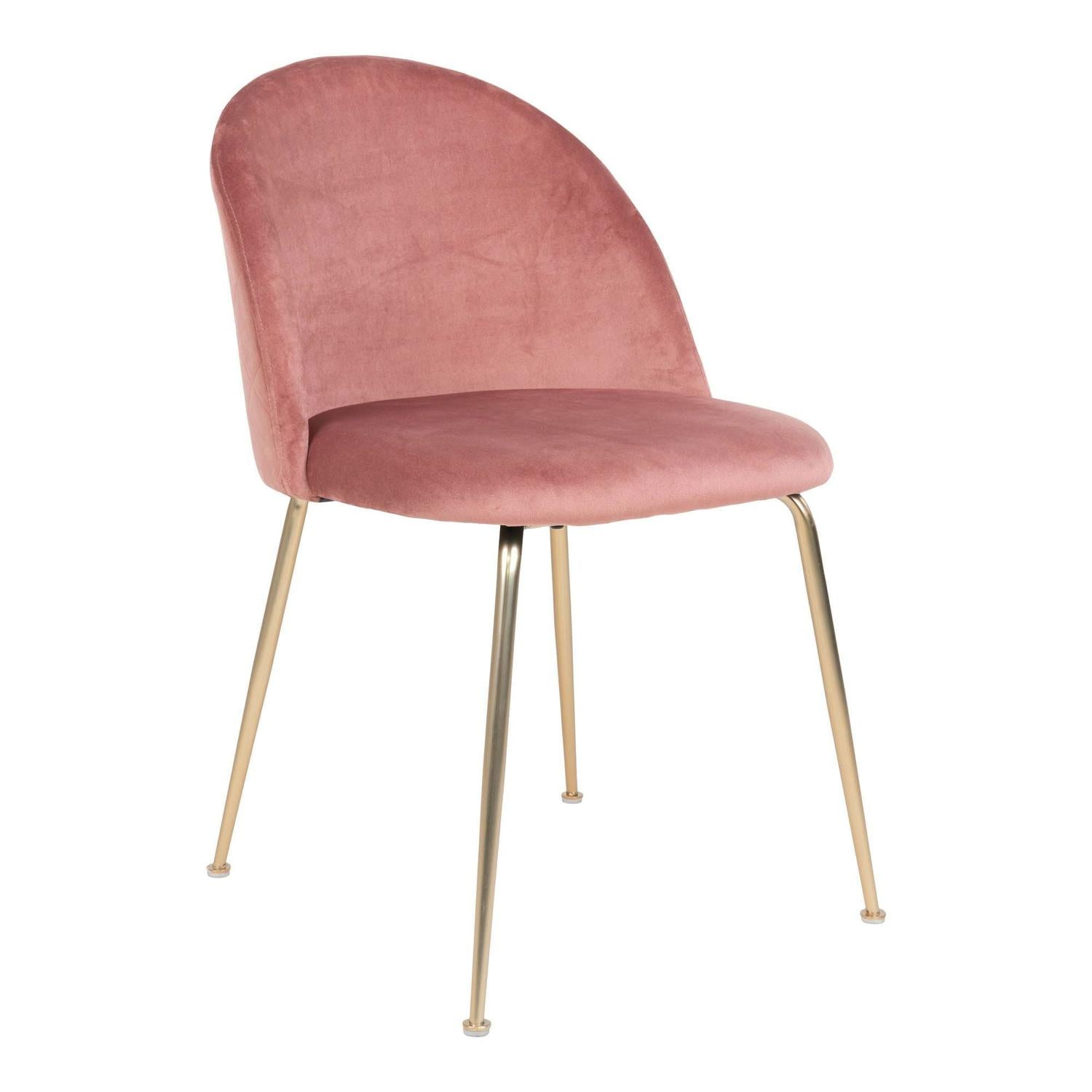 2er-Set Polsterstühle Geneve aus Samt - Rosa-Polsterstühle-House Nordic-le canapé