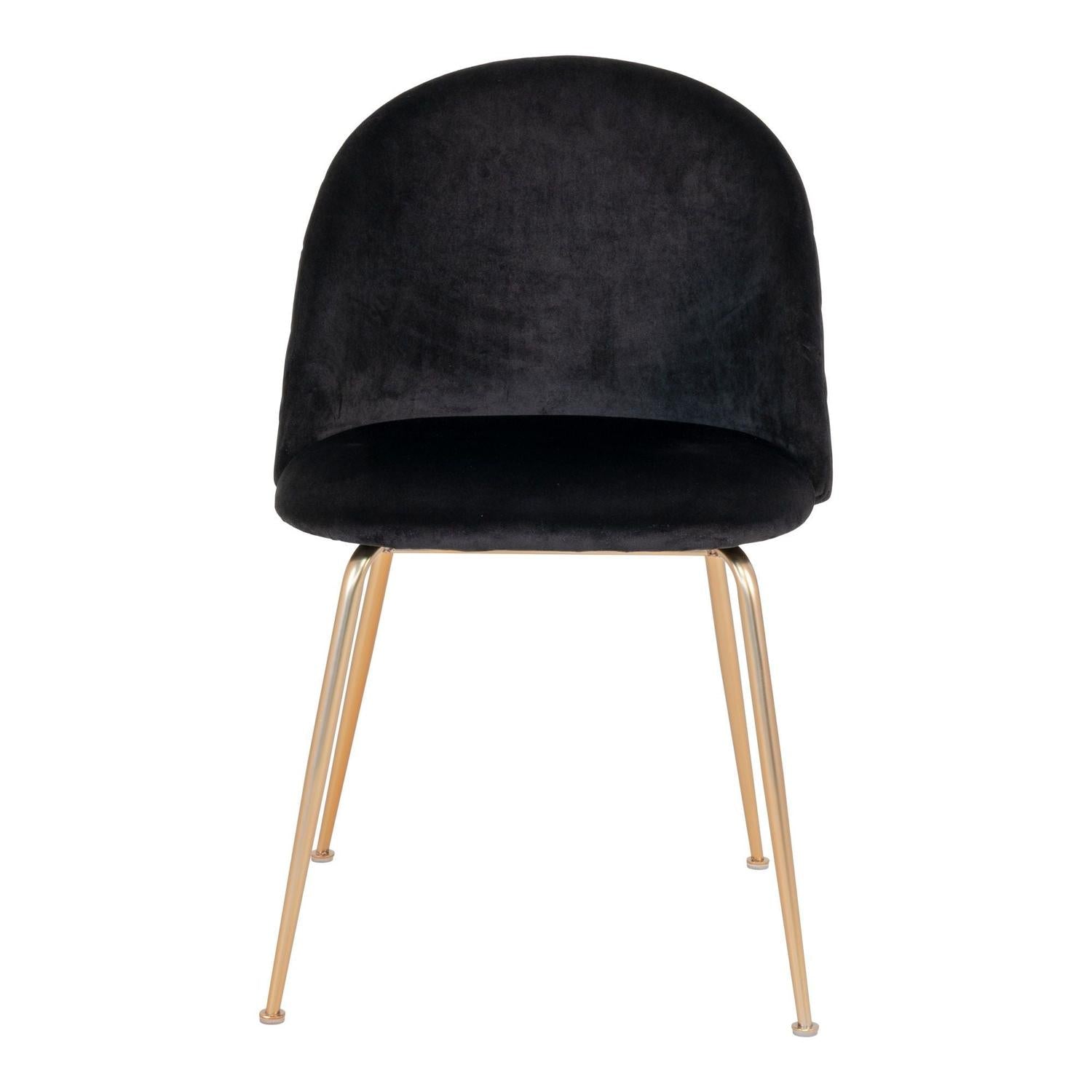2er-Set Polsterstühle Geneve aus Samt - Schwarz-Polsterstühle-House Nordic-le canapé
