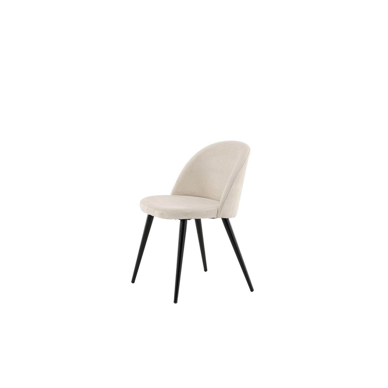 2er-Set Polsterstühle Matstol aus Samt - Beige-Polsterstühle-Venture Home-le canapé