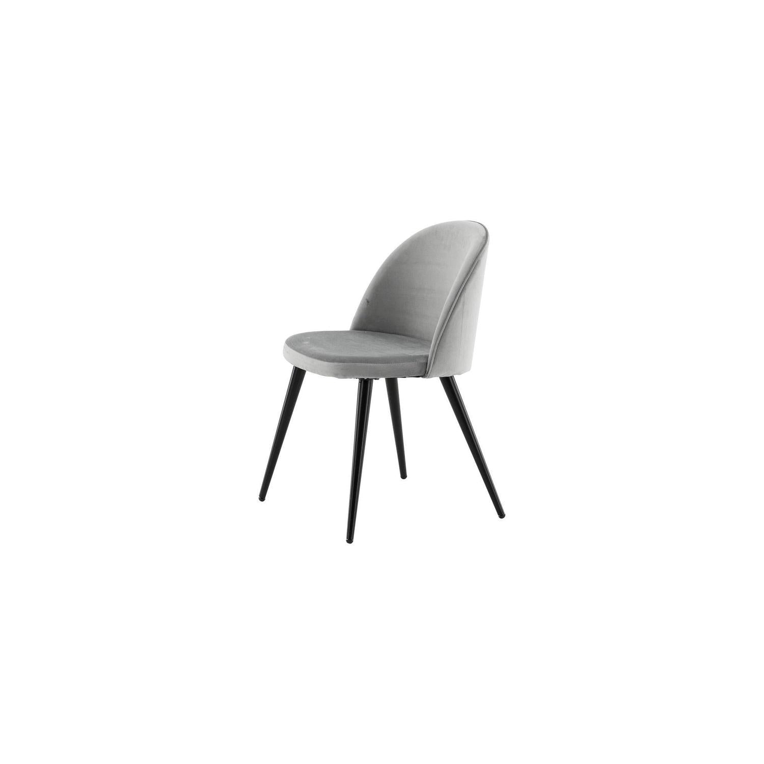 2er-Set Polsterstühle Matstol aus Samt - Grau-Polsterstühle-Venture Home-le canapé