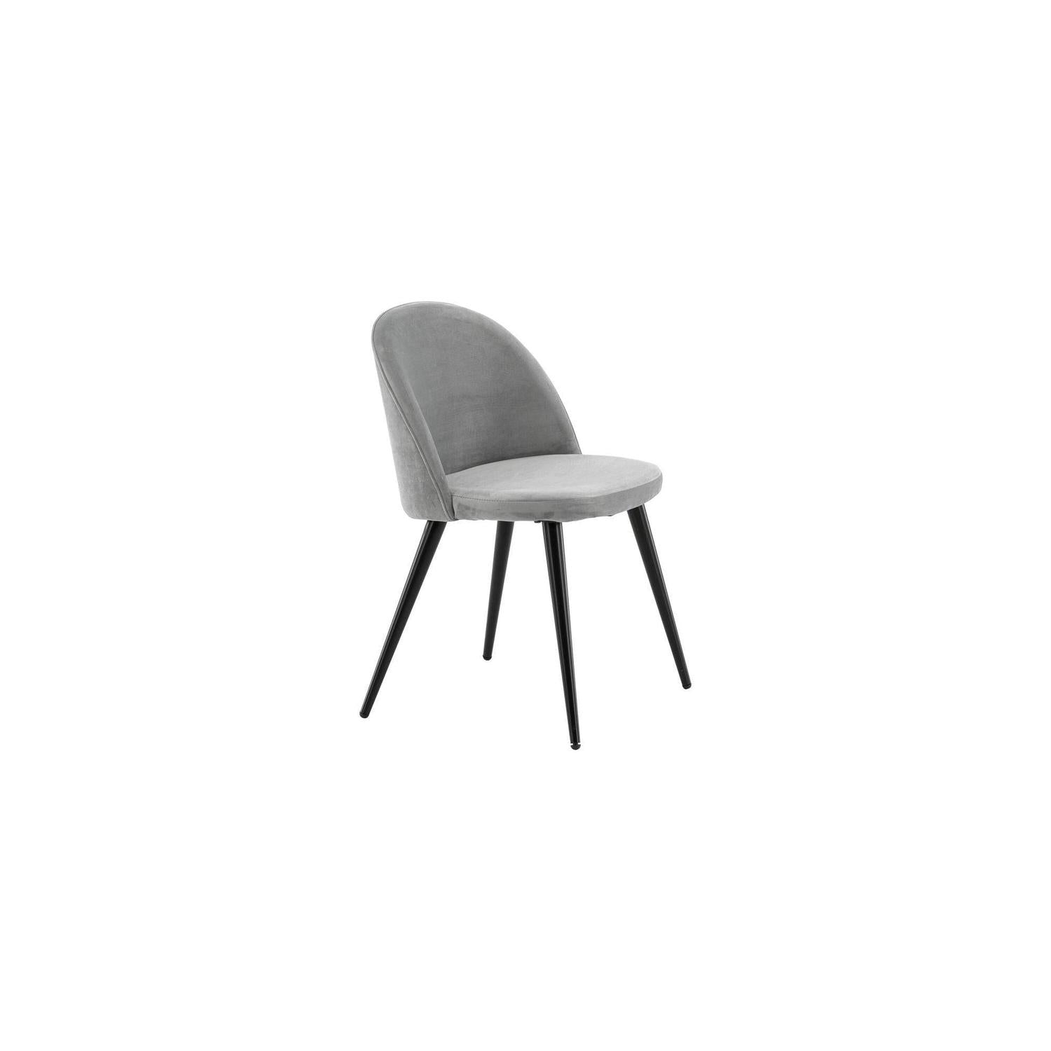 2er-Set Polsterstühle Matstol aus Samt - Grau-Polsterstühle-Venture Home-le canapé