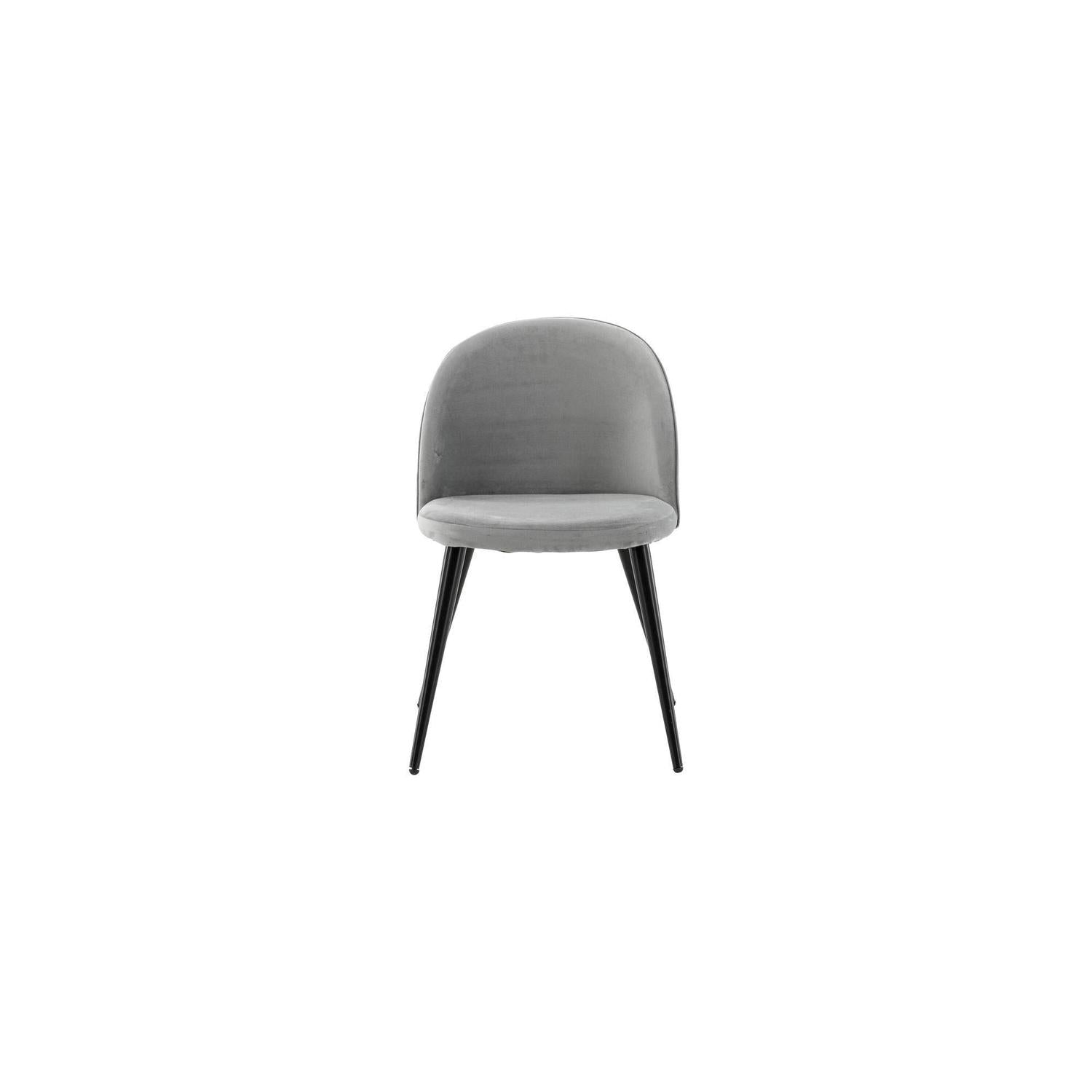 2er-Set Polsterstühle Matstol aus Samt - Grau-Polsterstühle-Venture Home-le canapé