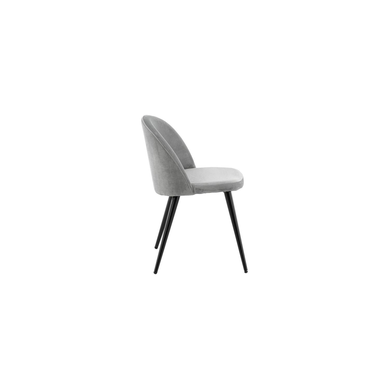 2er-Set Polsterstühle Matstol aus Samt - Grau-Polsterstühle-Venture Home-le canapé