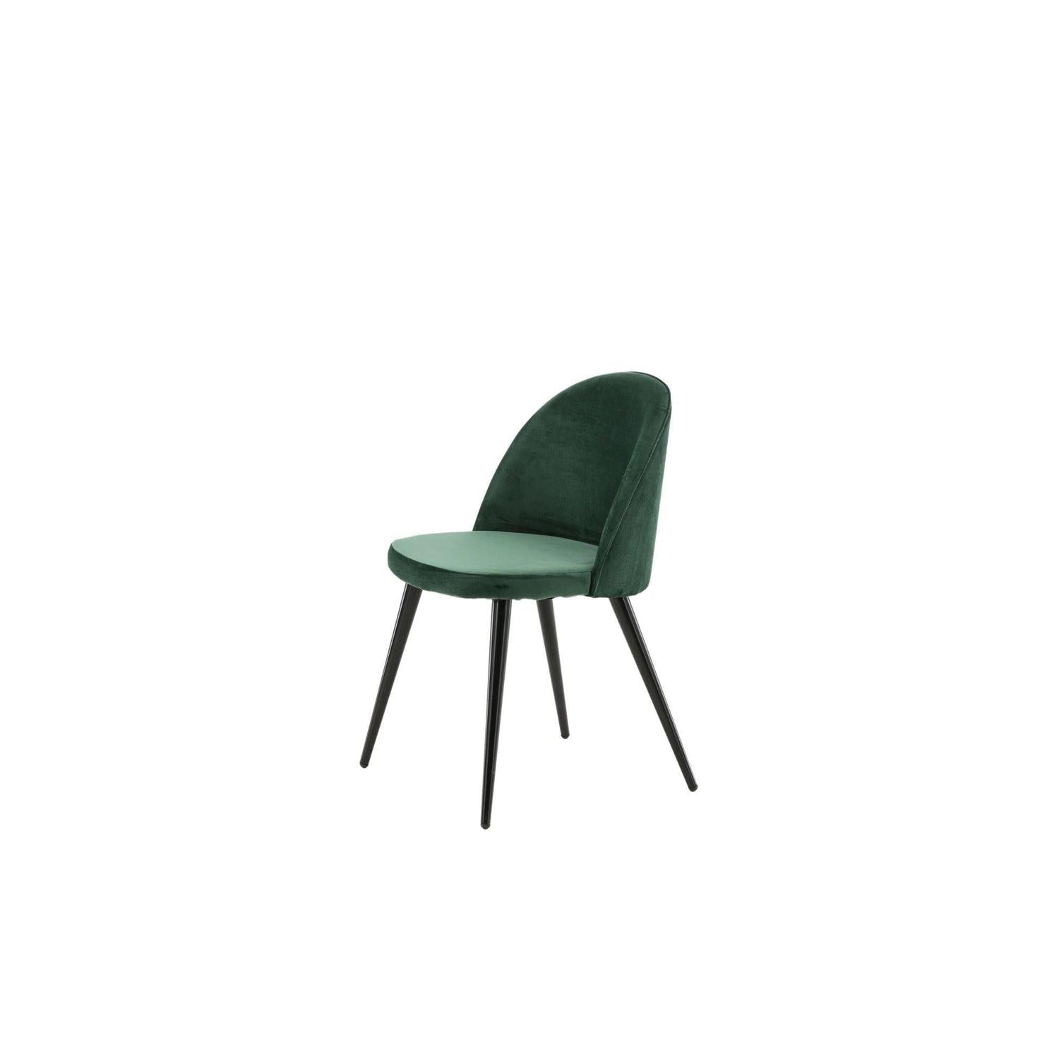 2er-Set Polsterstühle Matstol aus Samt - Moosgrün-Polsterstühle-Venture Home-le canapé