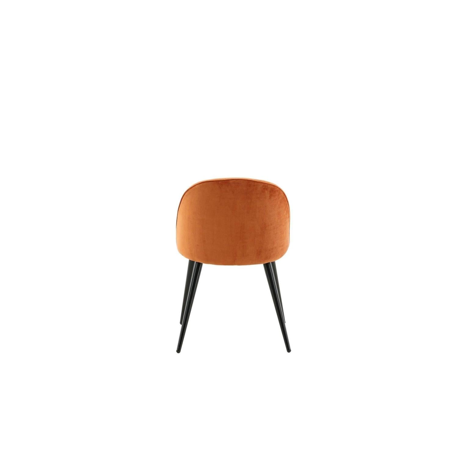 2er-Set Polsterstühle Matstol aus Samt - Orange-Polsterstühle-Venture Home-le canapé