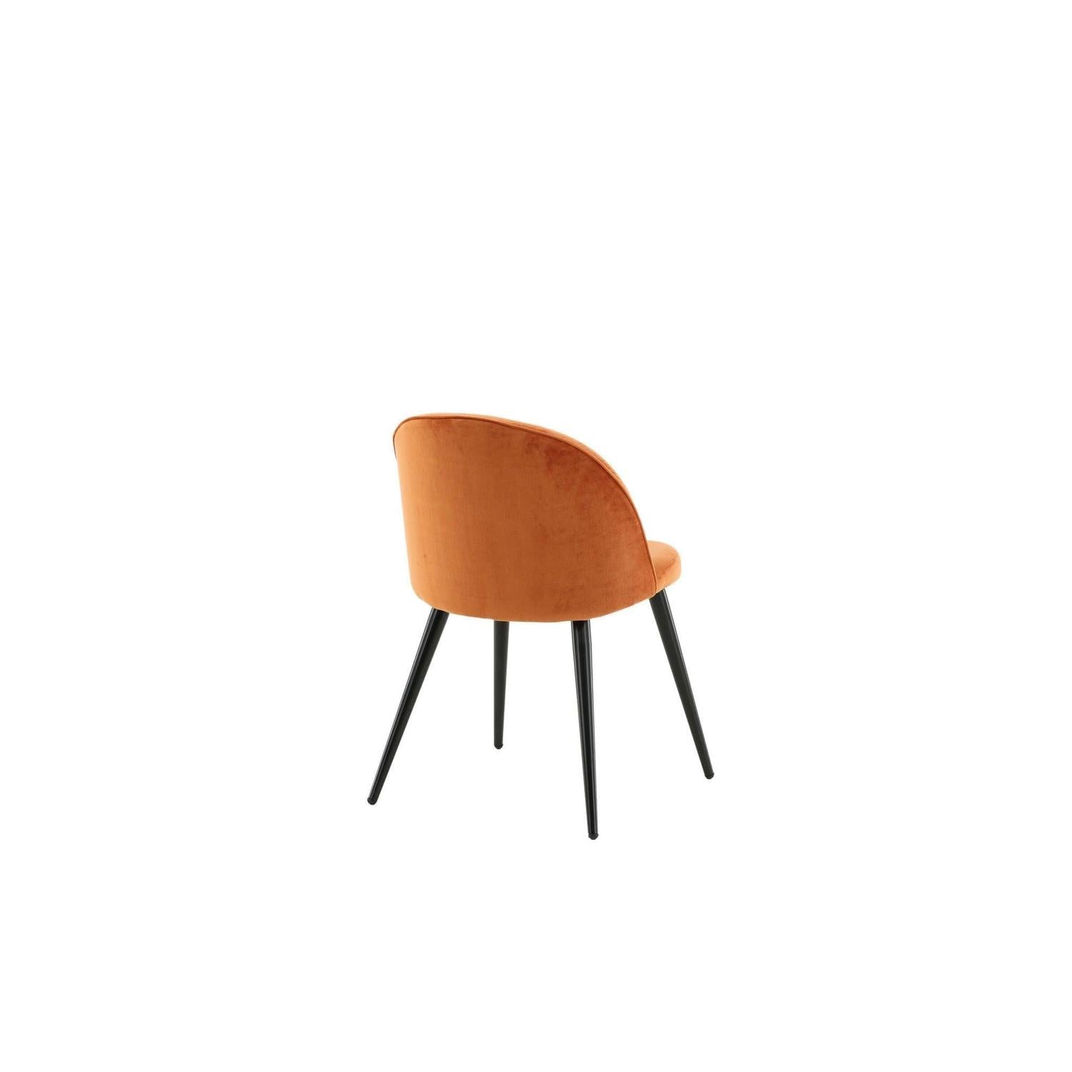 2er-Set Polsterstühle Matstol aus Samt - Orange-Polsterstühle-Venture Home-le canapé