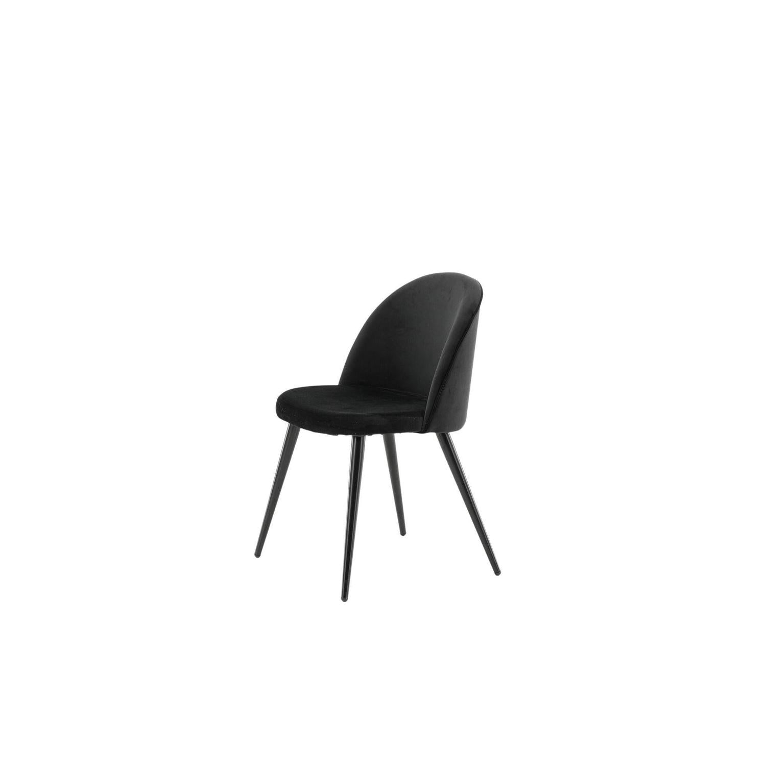 2er-Set Polsterstühle Matstol aus Samt - Schwarz-Polsterstühle-Venture Home-le canapé